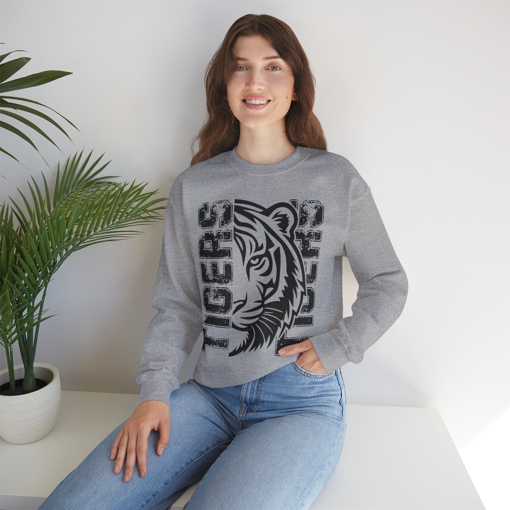 Tiger Mascot Crewneck Sweatshirt