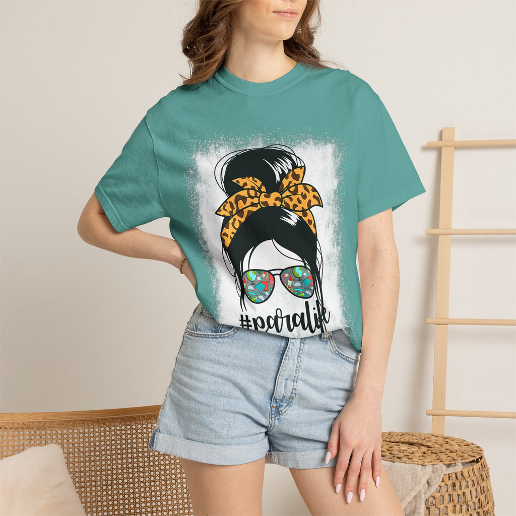 Para Life Graphic Tee — #paralife Sunglasses Messy Bun Shirt for Moms