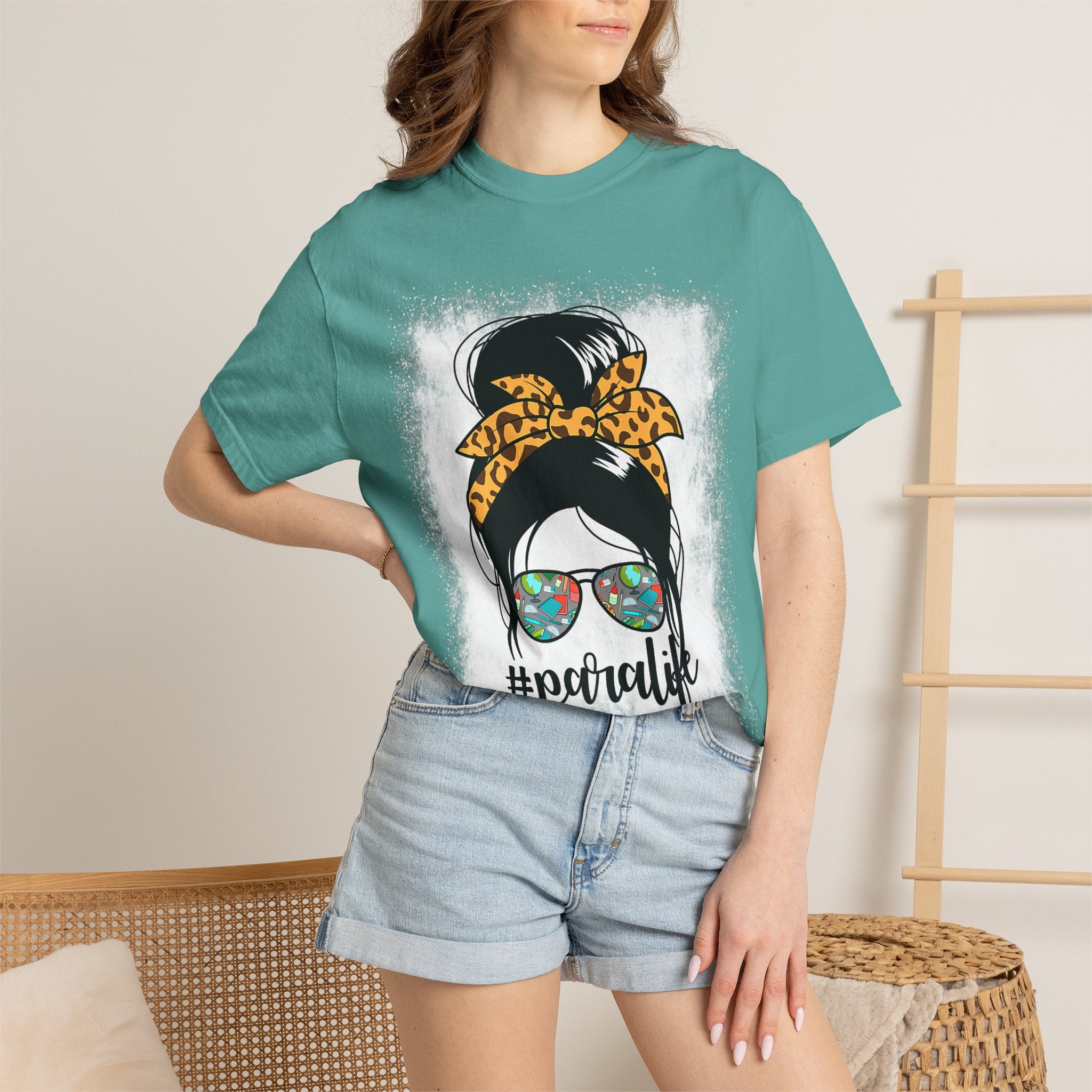 Para Life Graphic Tee — #paralife Sunglasses Messy Bun Shirt for Moms