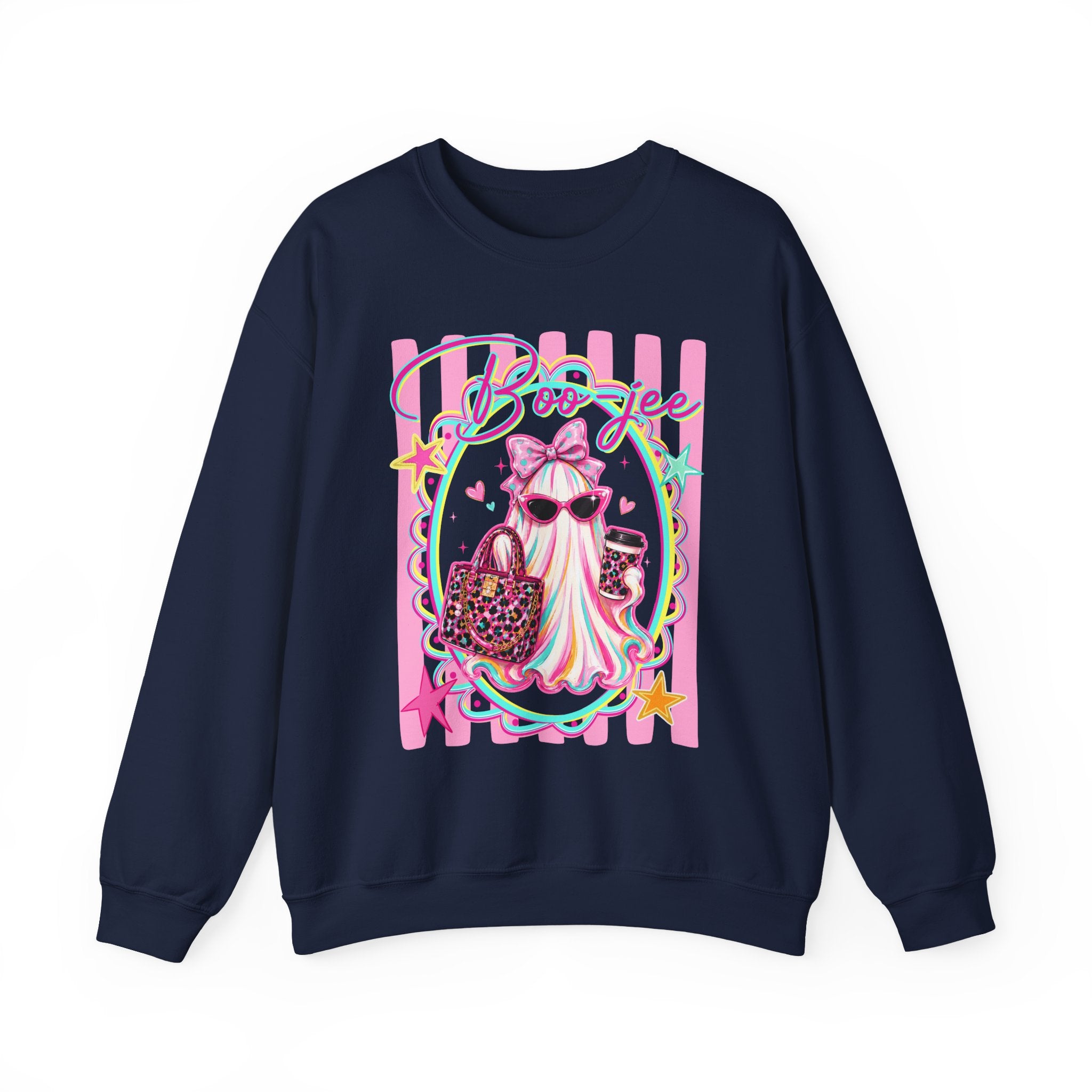 Halloween Crewneck Sweatshirt — "Boo-jee" Cute Ghost Fashion Graphic