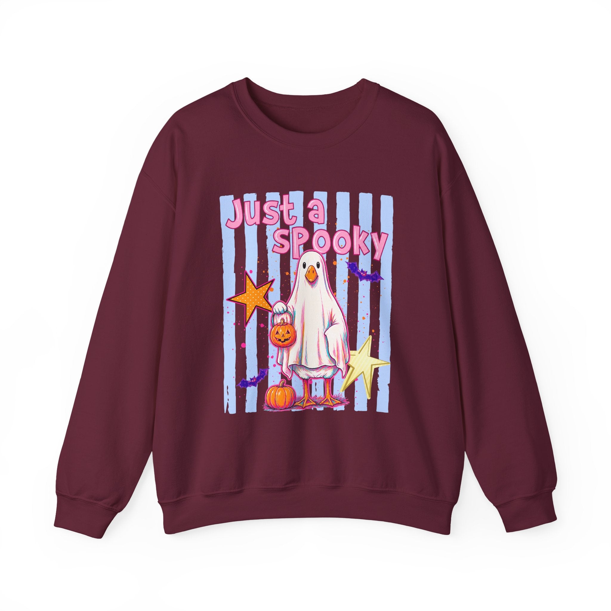 Ghost Costume Sweatshirt — "Just a Spooky" Cute Halloween Crewneck