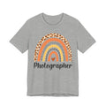Photographer Rainbow Tee — Leopard Print Rainbow Graphic T-Shirt for Photographers