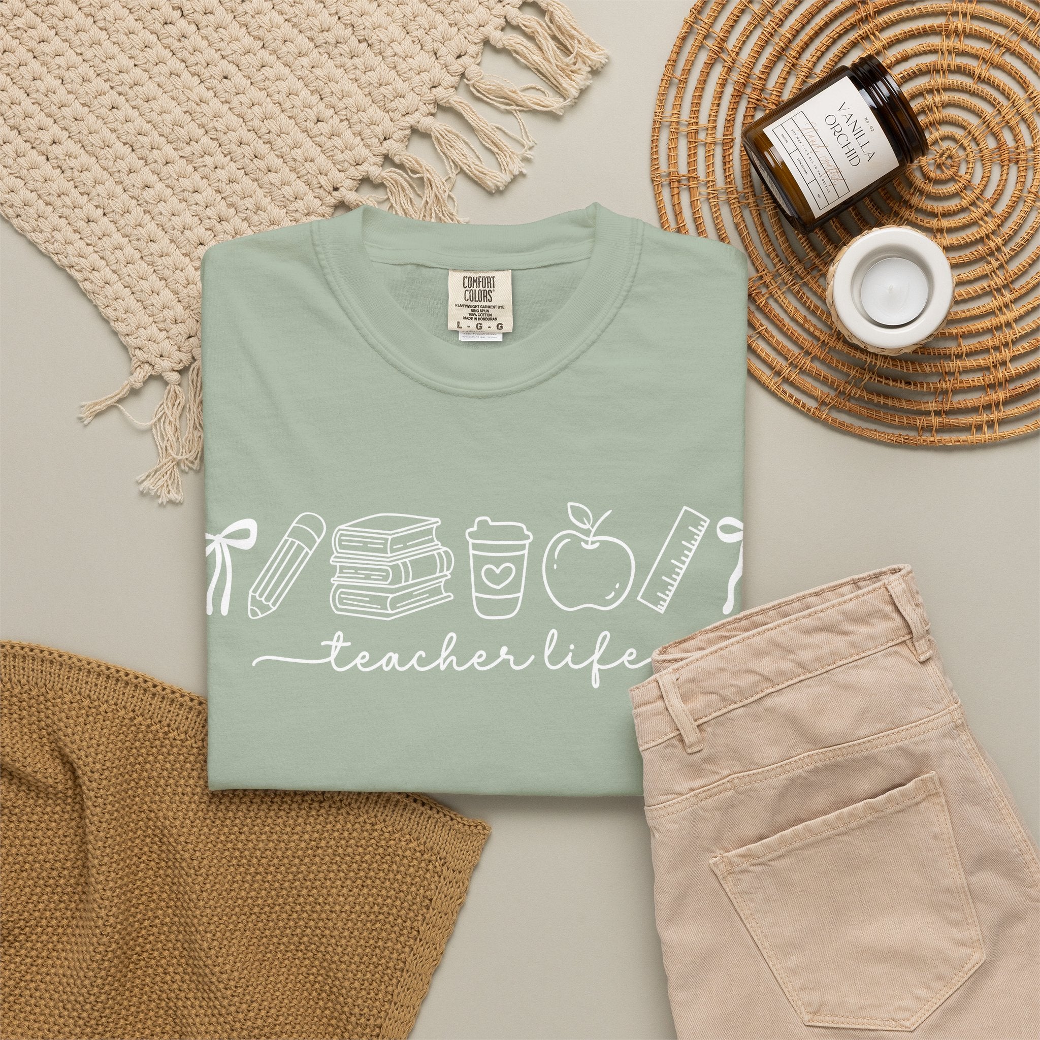 Teacher T-Shirt — Minimal Vintage Cream Tee