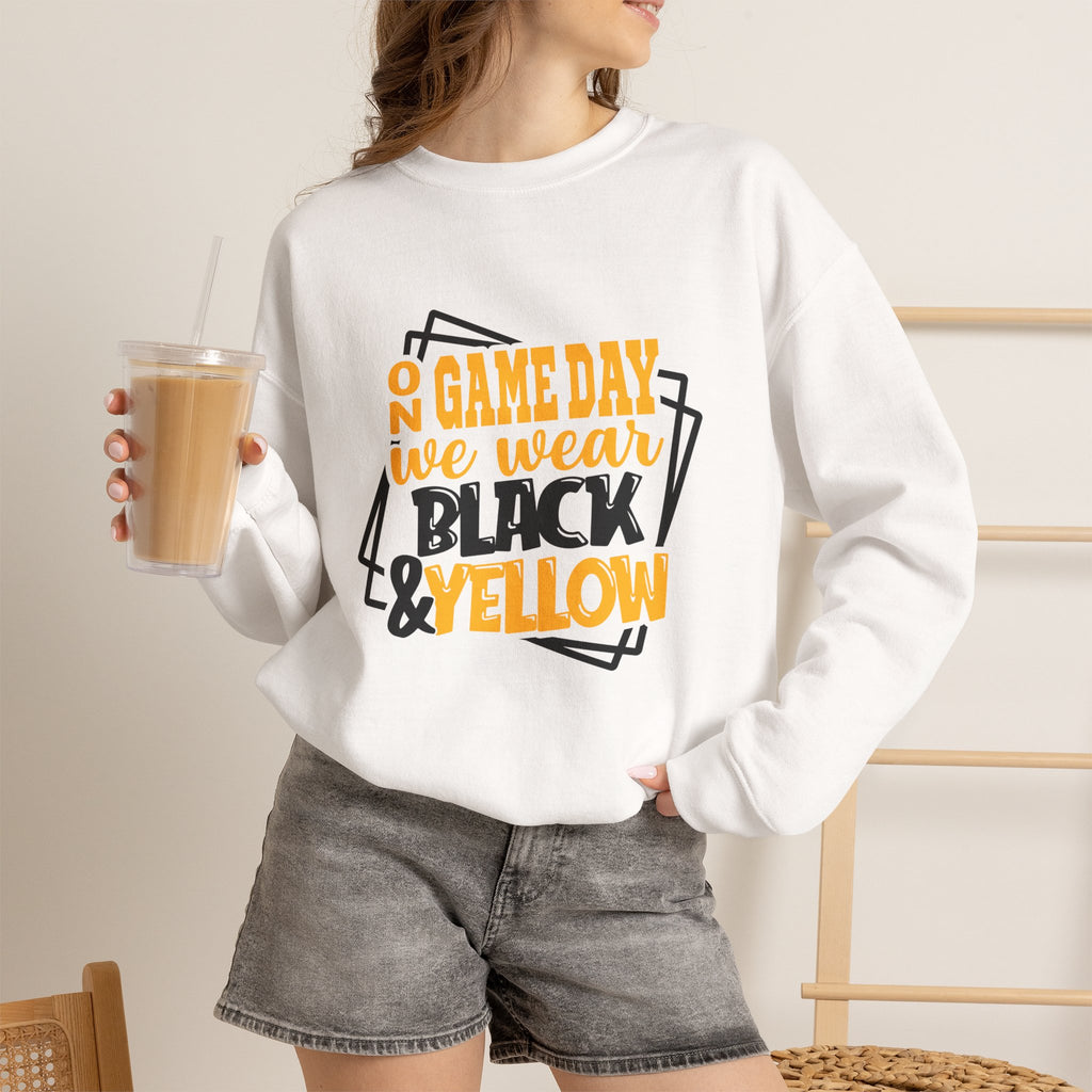 Game Day Indians Crewneck Sweatshirt – "On Game Day We Wear Black & Yellow"