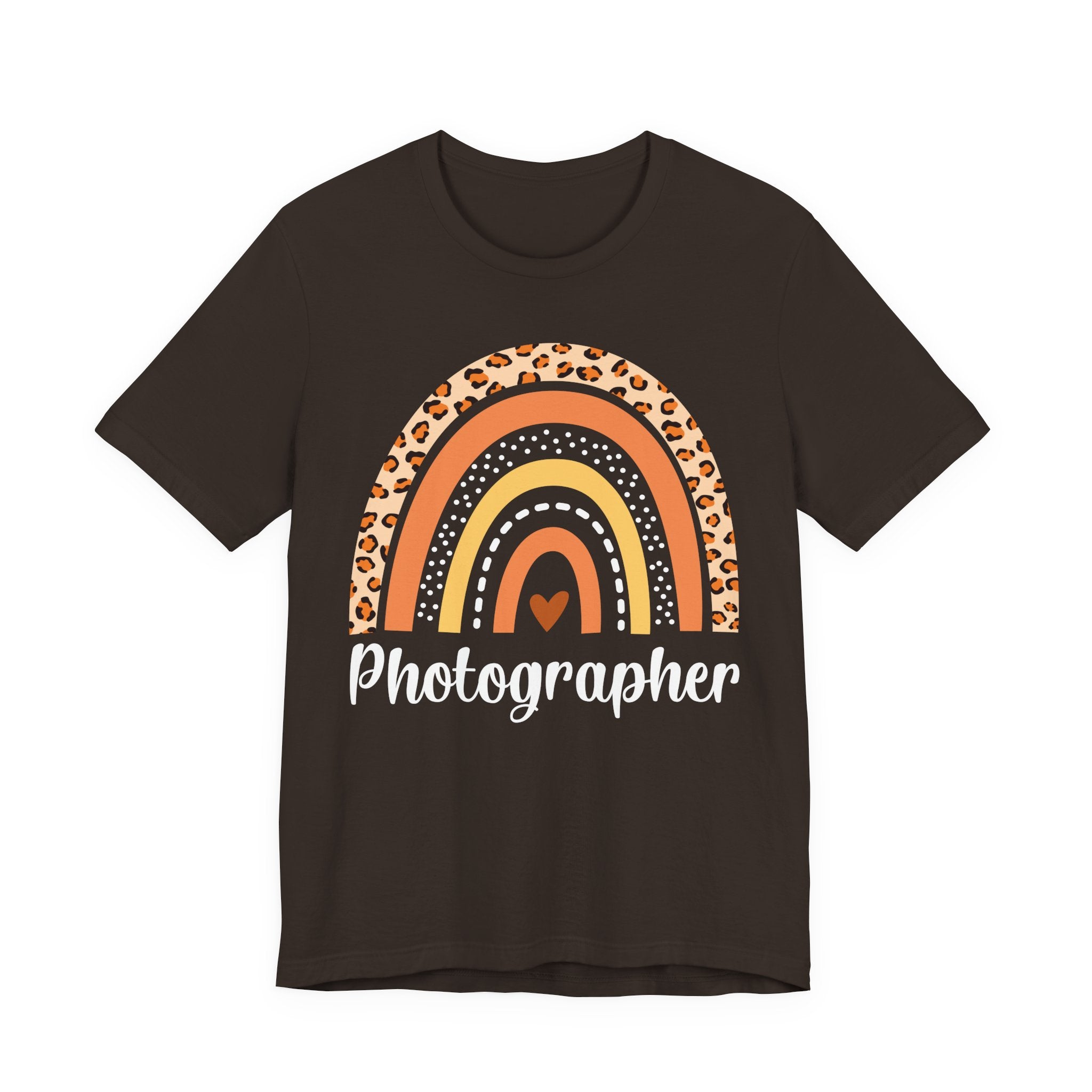 Leopard Rainbow  Photographer Tee — Boho Heart Graphic T-Shirt