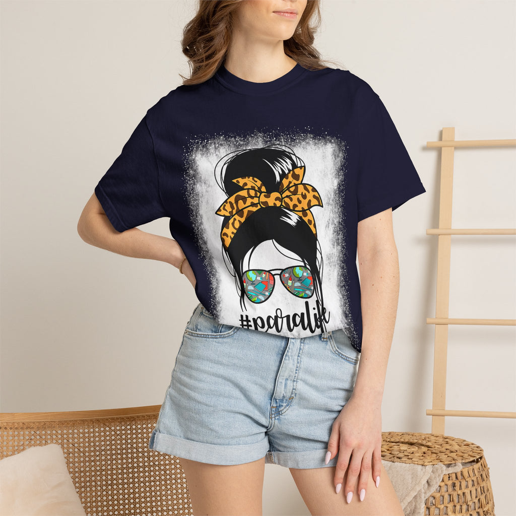 Para Life Graphic Tee — #paralife Sunglasses Messy Bun Shirt for Moms
