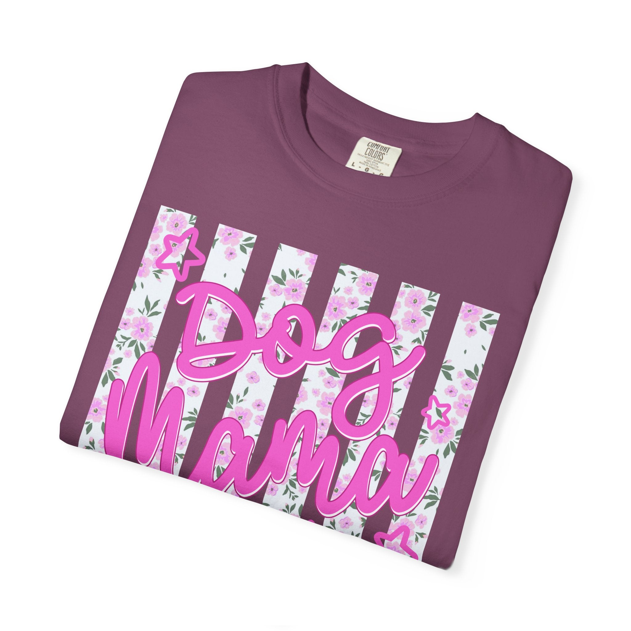 Dog Mama Floral Flag T-Shirt