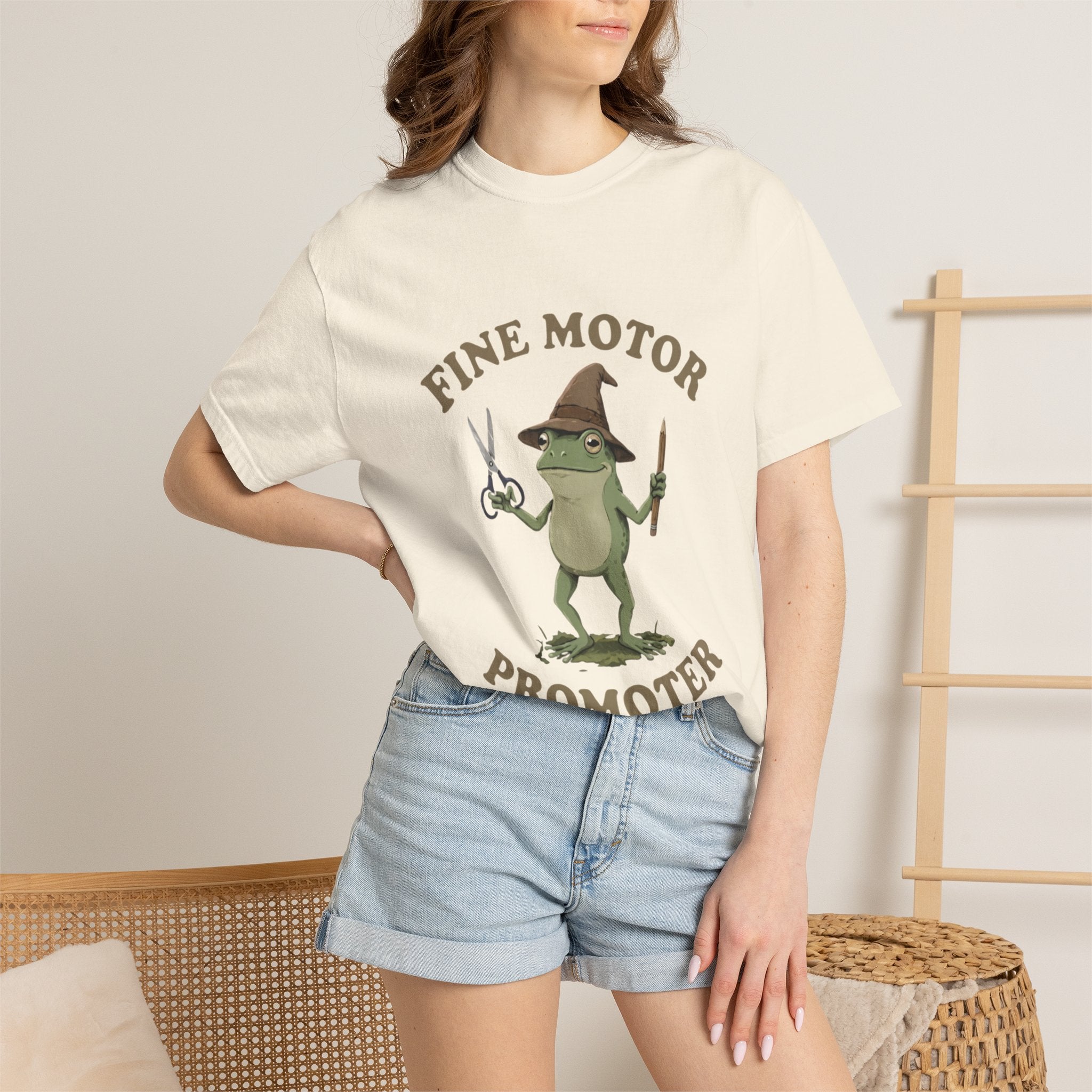 Fine Motor Promoter T-Shirt — Cute Frog Teacher Occupational Therapy Tee
