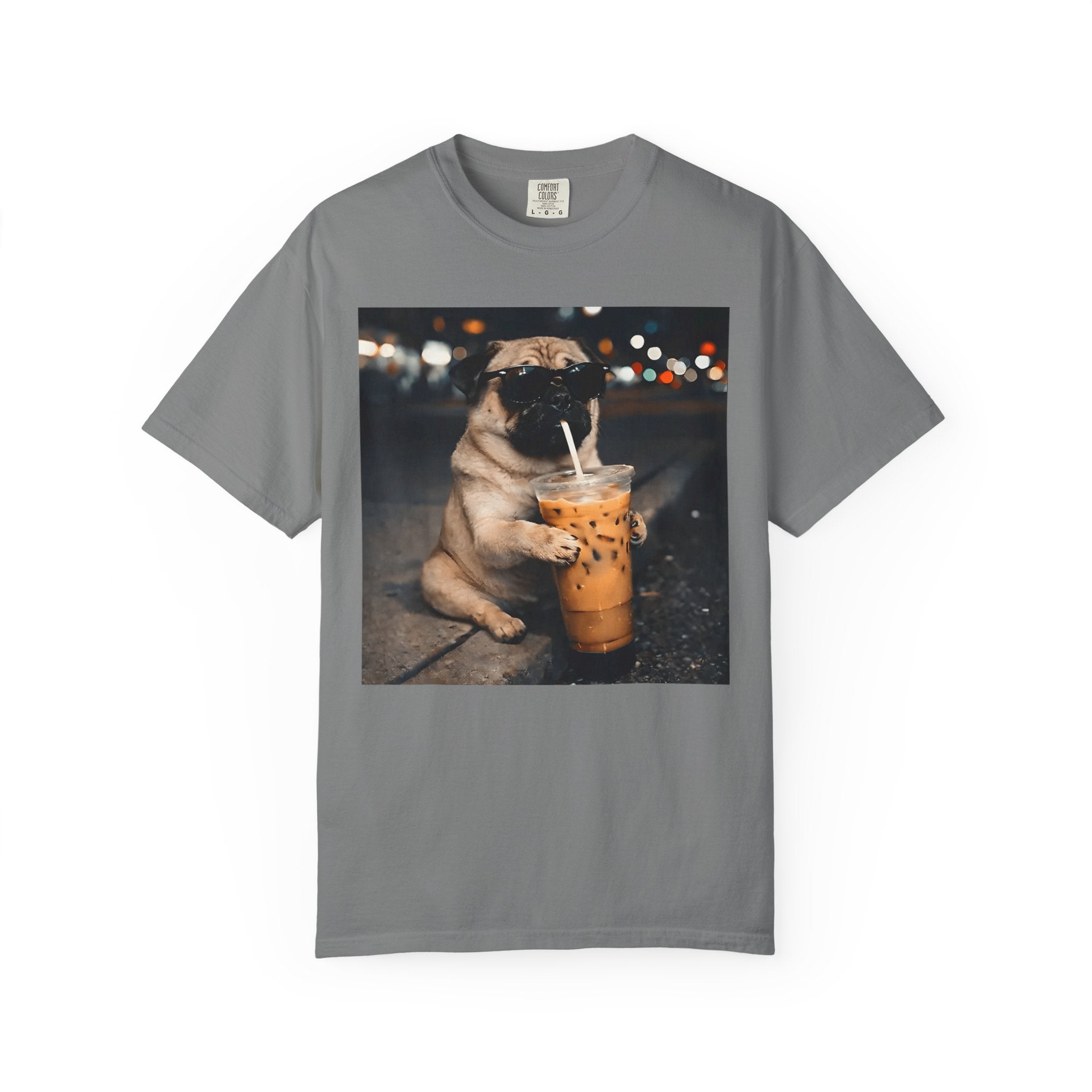 Pug Drinking Boba T‑Shirt — Cute Dog Bubble Tea Graphic Tee