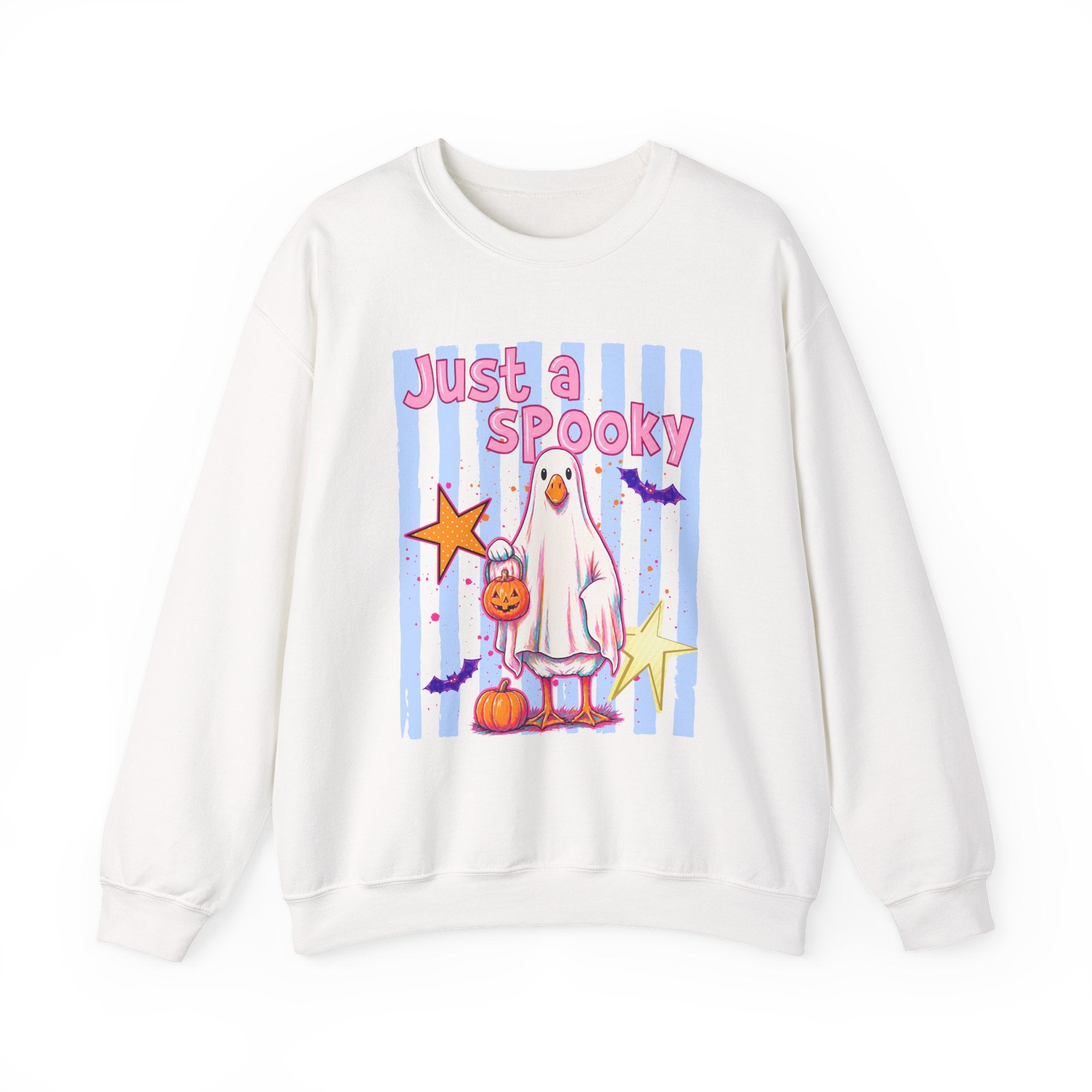 Ghost Costume Sweatshirt — "Just a Spooky" Cute Halloween Crewneck