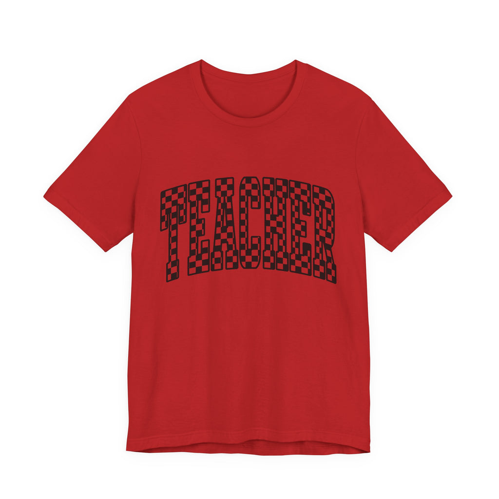Teacher Checkerboard Graphic Tee