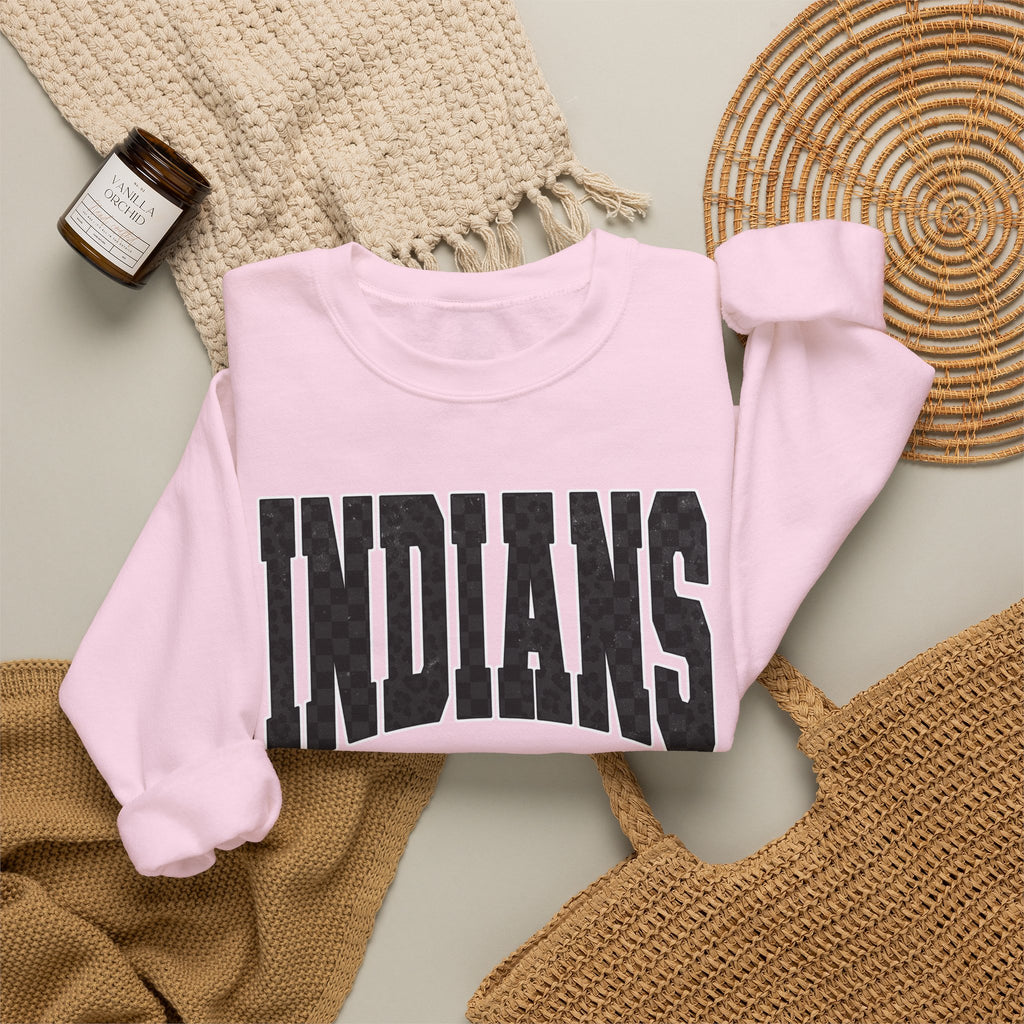 Indians Crewneck Sweatshirt — Vintage Collegiate Logo Pullover