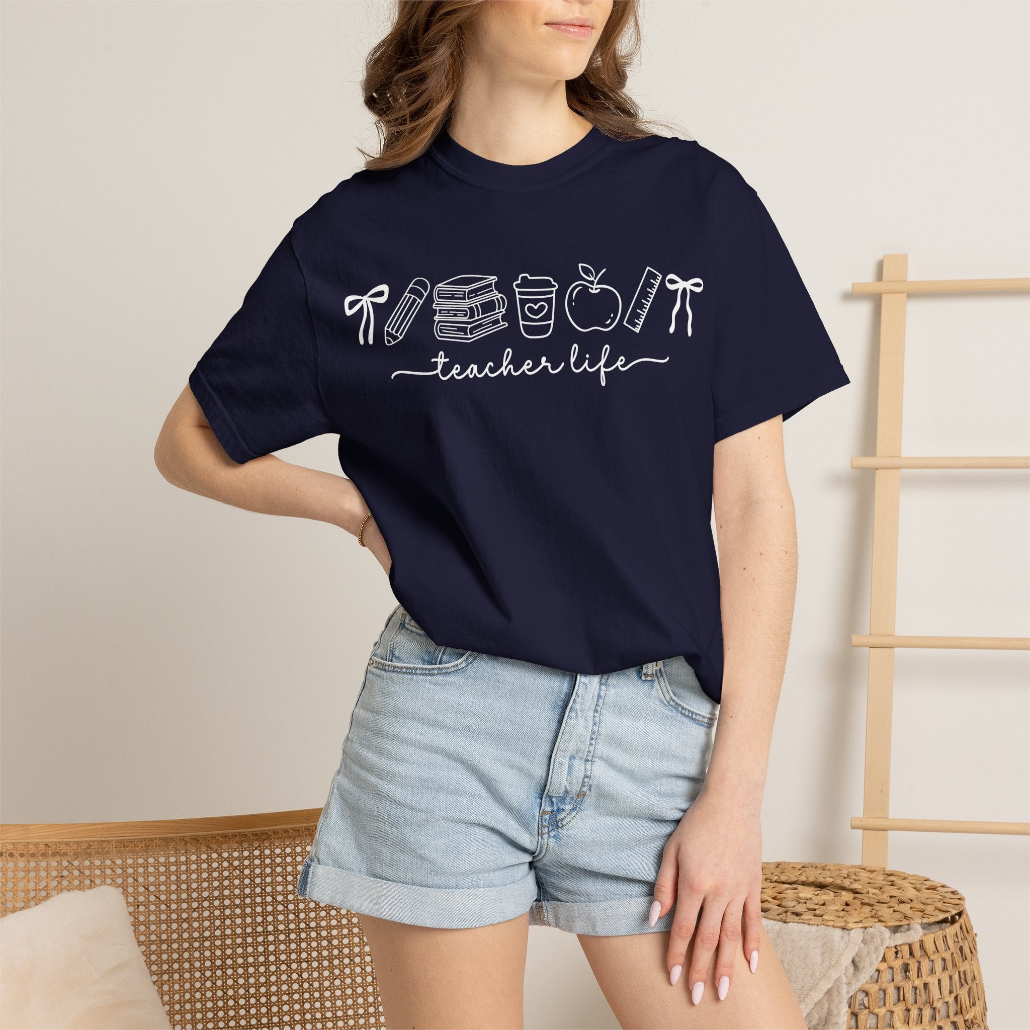 Teacher T-Shirt — Minimal Vintage Cream Tee