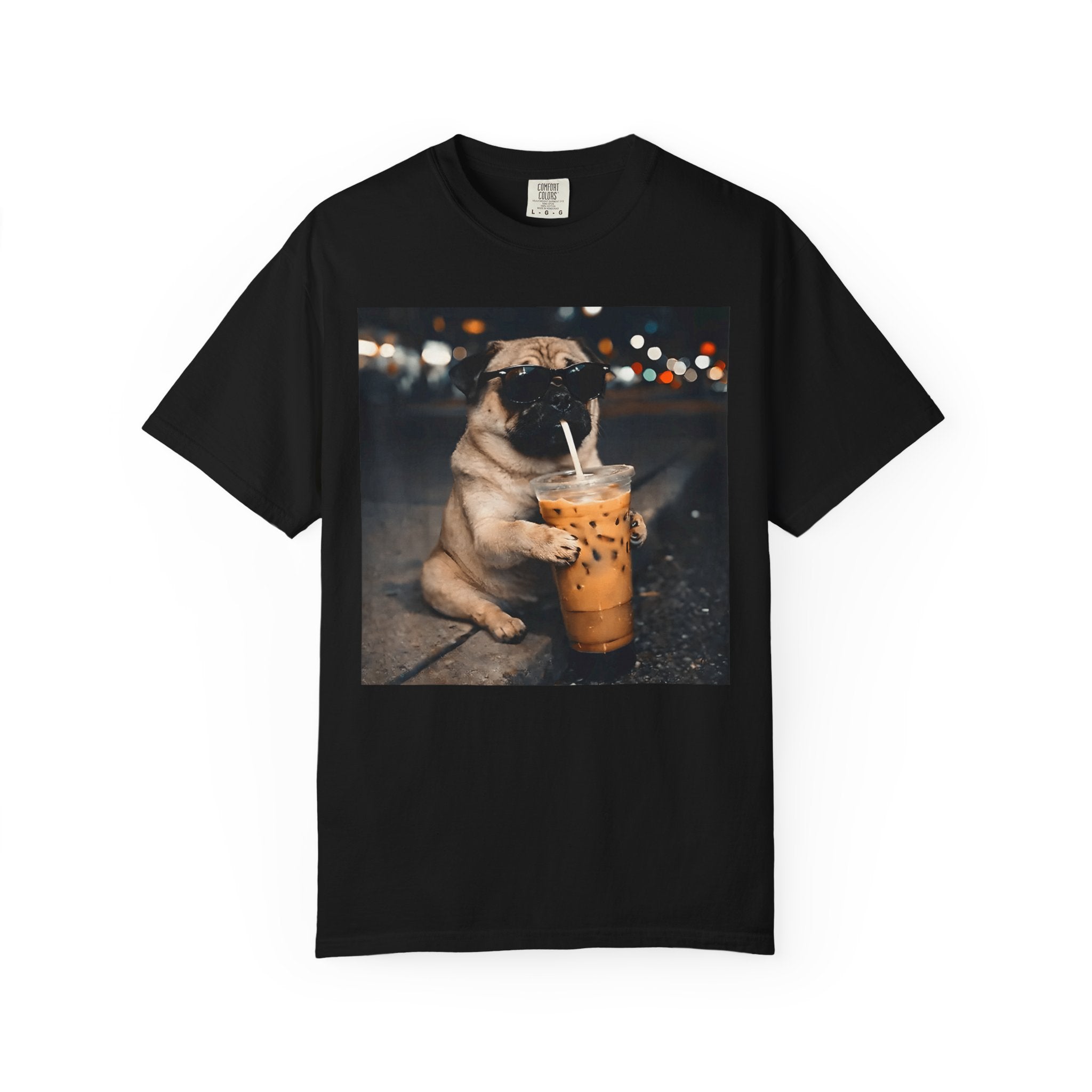Pug Drinking Boba T‑Shirt — Cute Dog Bubble Tea Graphic Tee