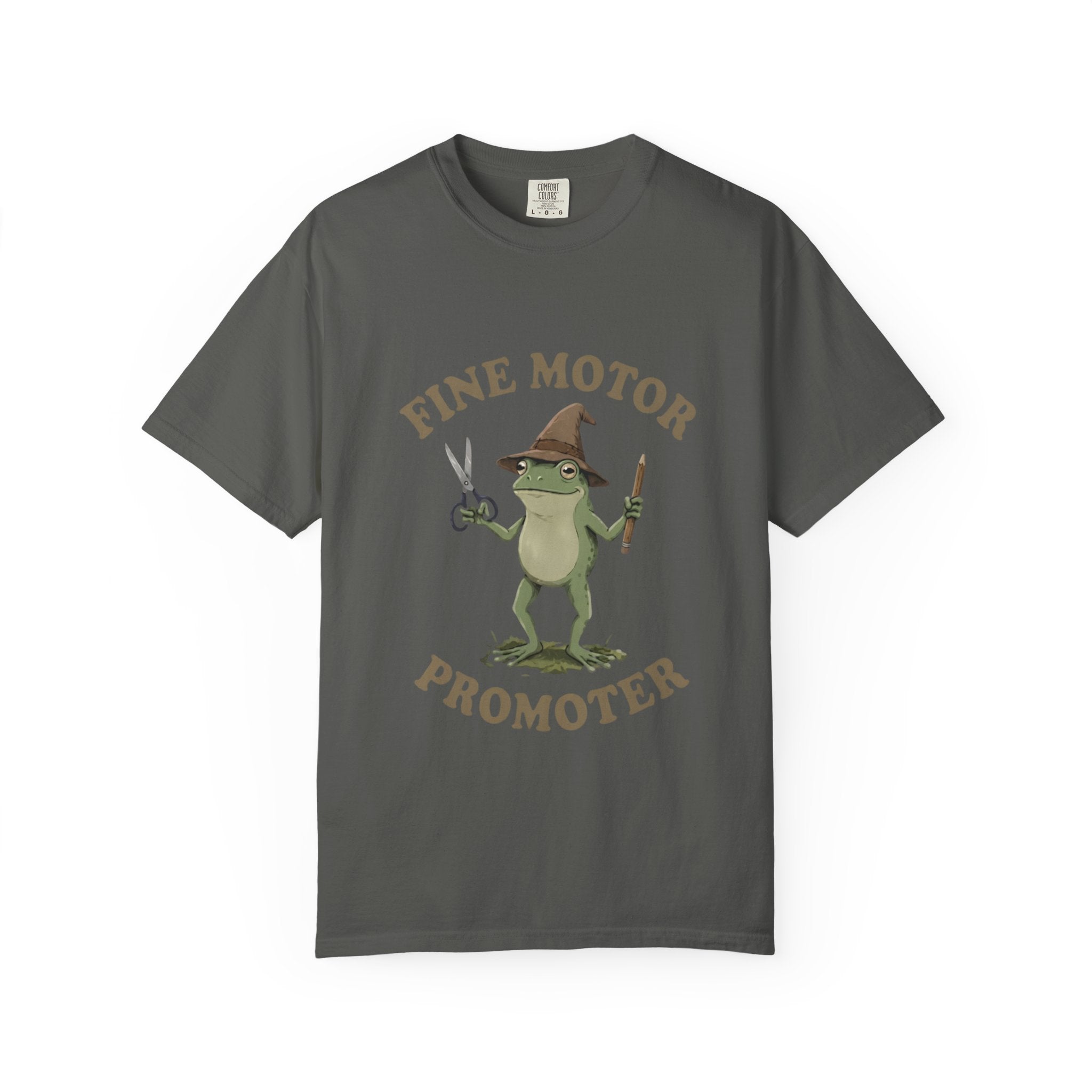 Fine Motor Promoter T-Shirt — Cute Frog Teacher Occupational Therapy Tee