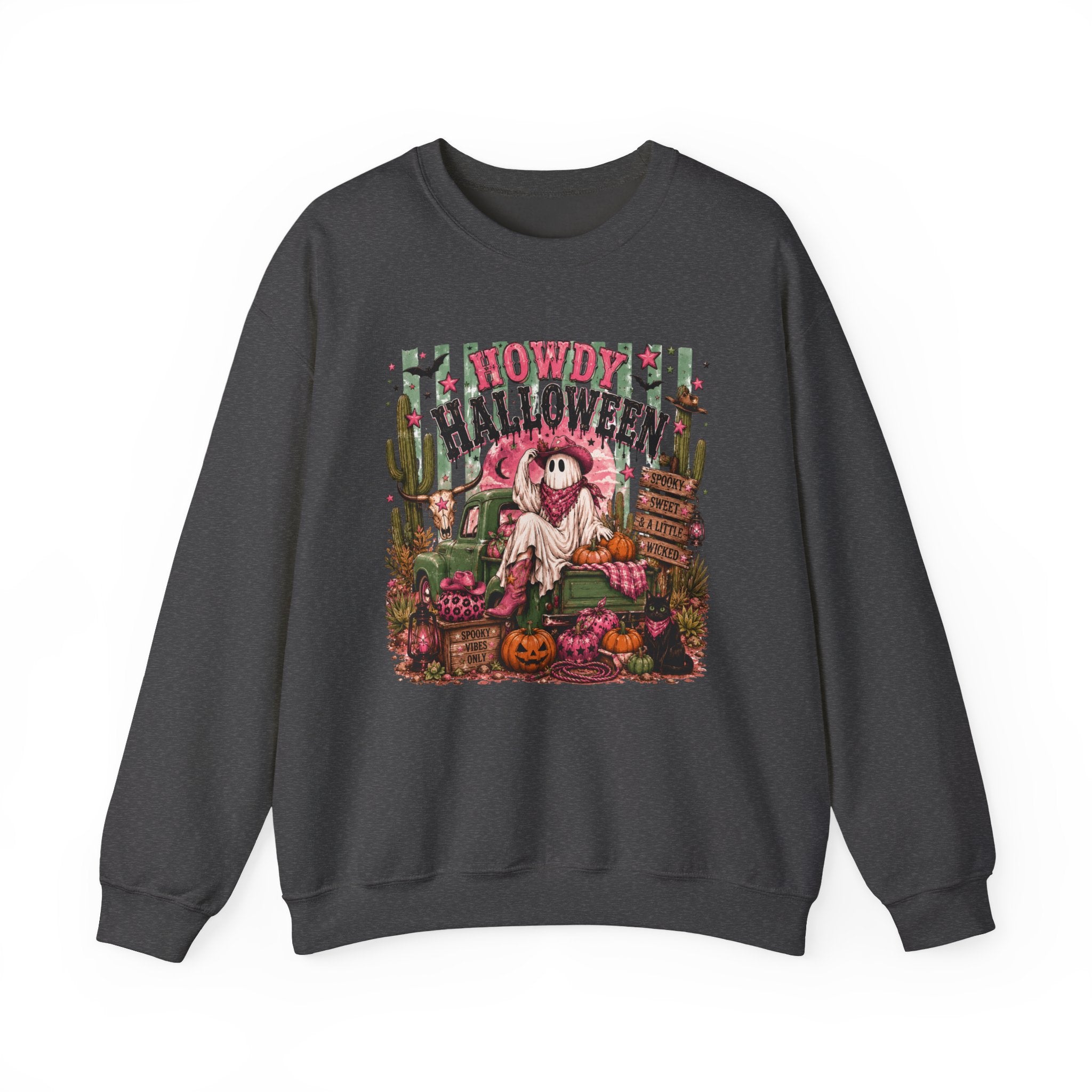 Howdy Halloween Crewneck Sweatshirt – Southwestern Ghost Pumpkin Fall Sweatshirt
