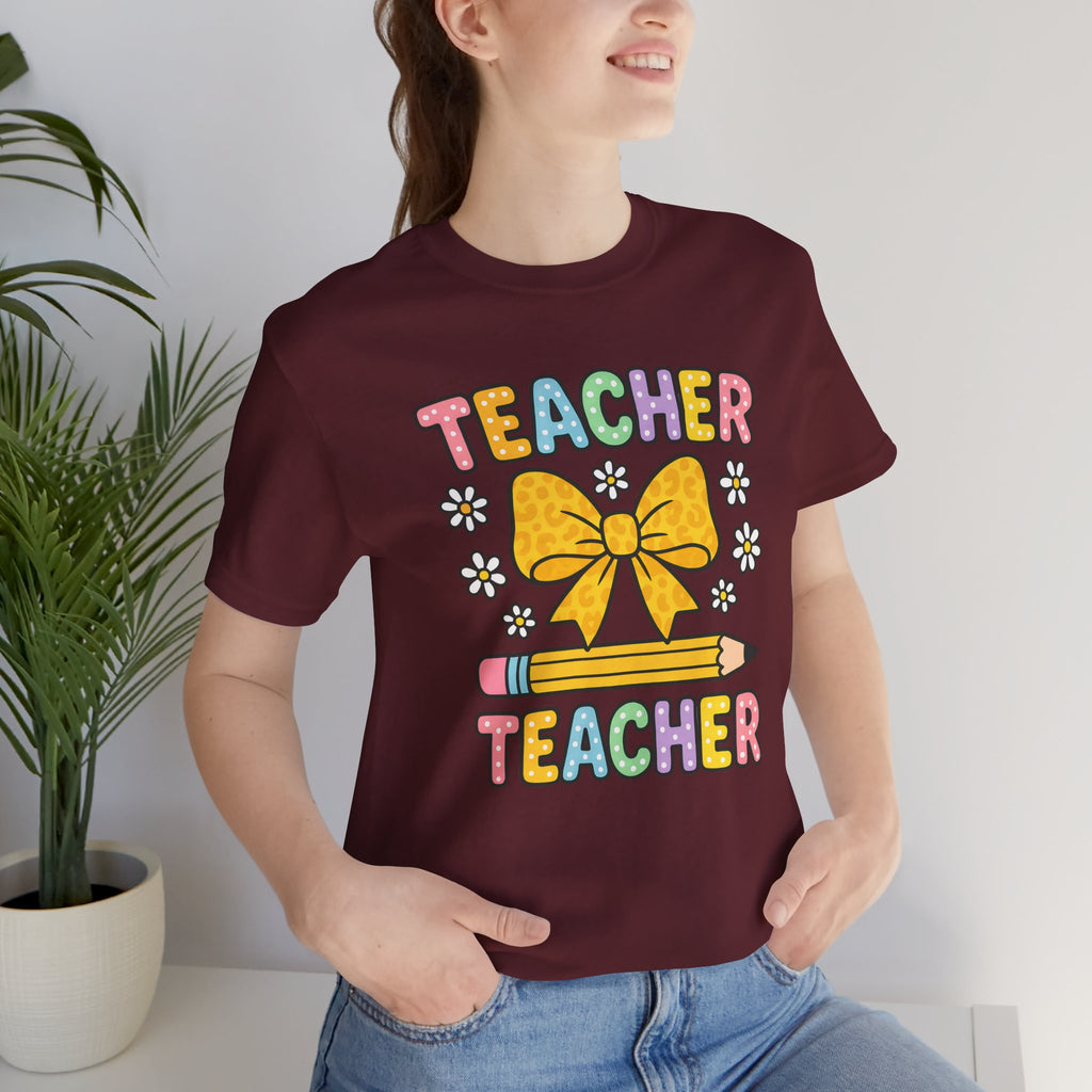Teacher Bow Pencil T-Shirt