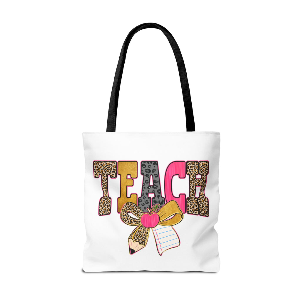 Teacher Leopard Print Pencil Tote Bag — Cute TEACH School Teacher Gift