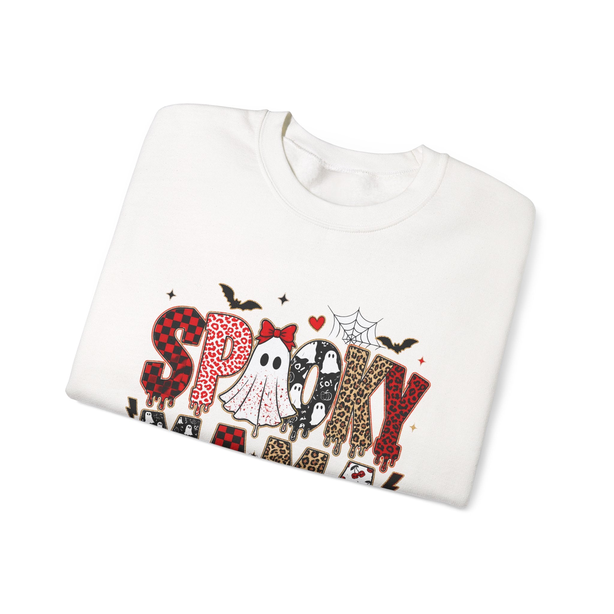 Spooky Mama Sweatshirt — Halloween Ghost Pumpkin Crewneck