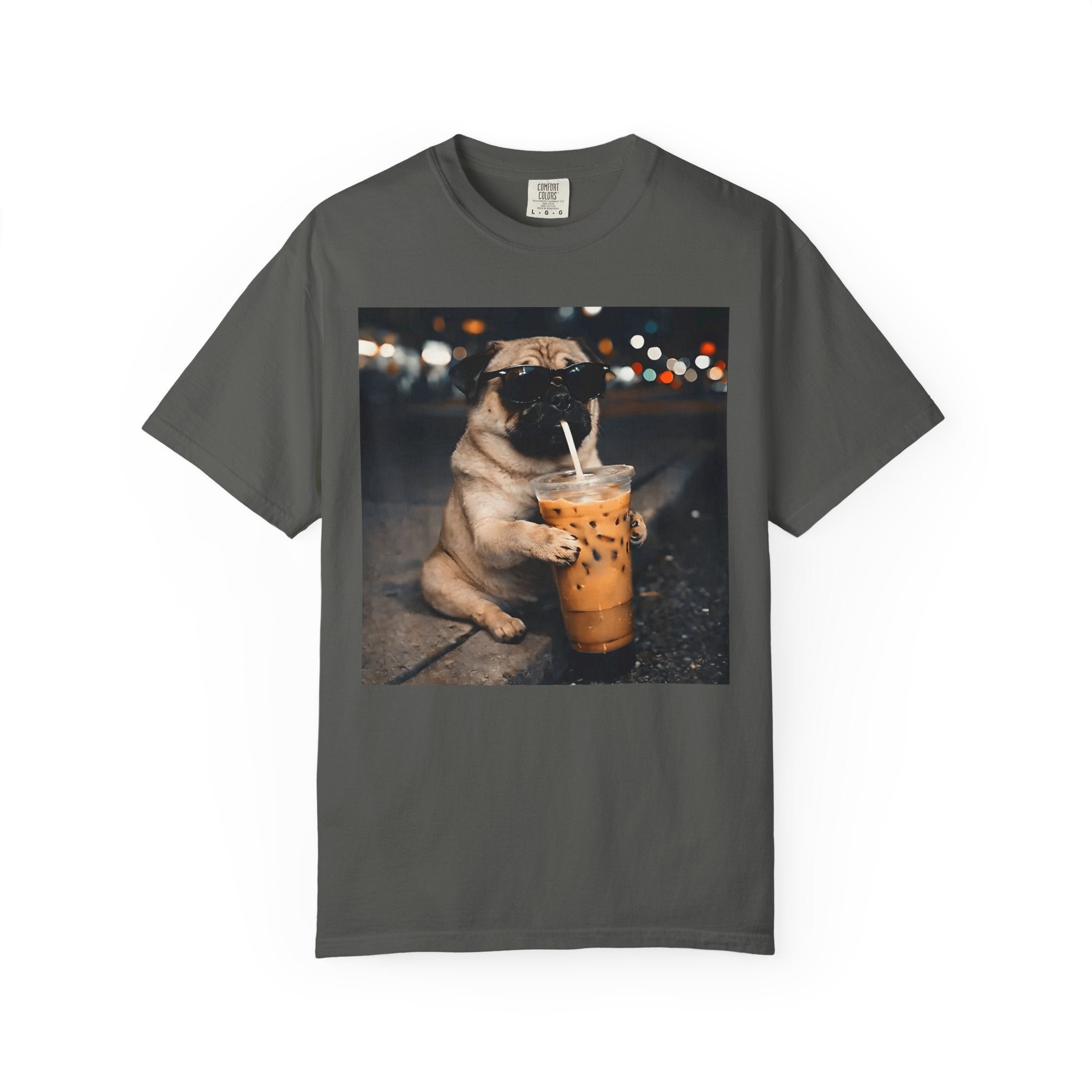 Pug Drinking Boba T‑Shirt — Cute Dog Bubble Tea Graphic Tee