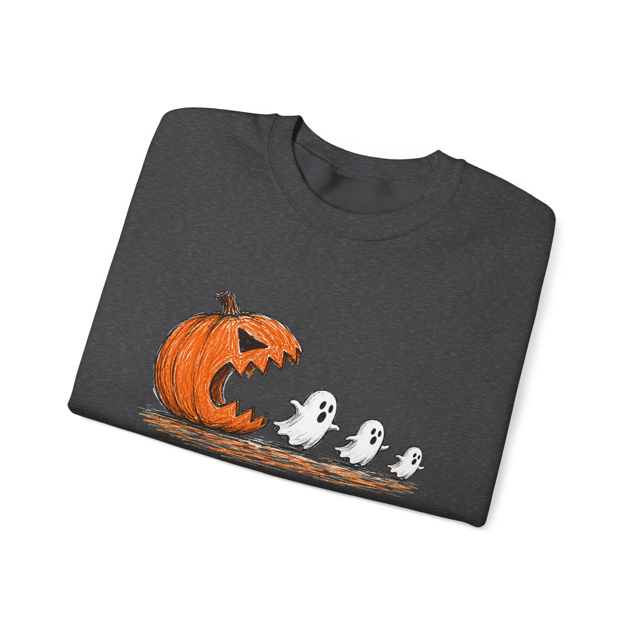 Halloween Pumpkin & Ghosts Crewneck Sweatshirt