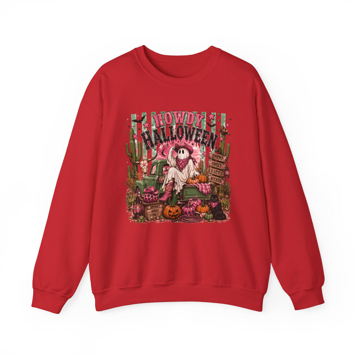 Howdy Halloween Crewneck Sweatshirt – Southwestern Ghost Pumpkin Fall Sweatshirt