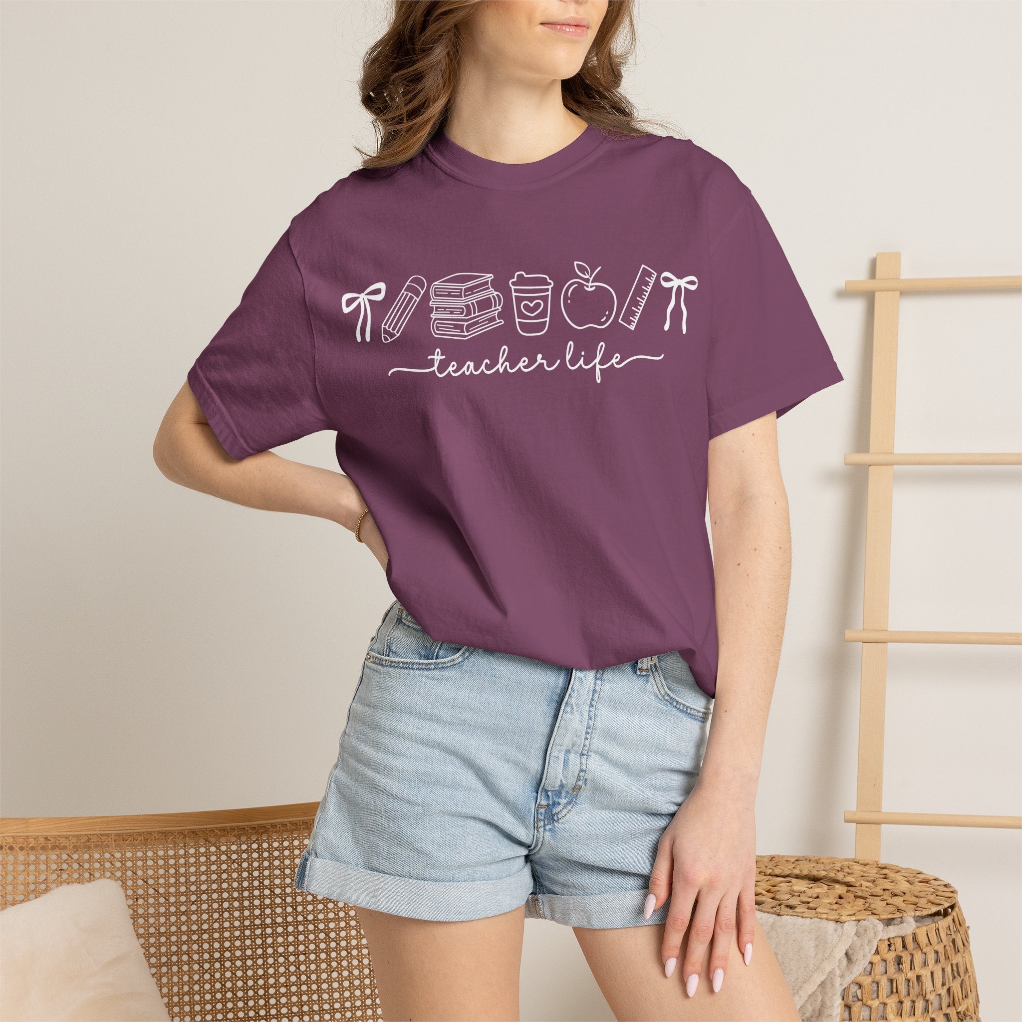 Teacher T-Shirt — Minimal Vintage Cream Tee