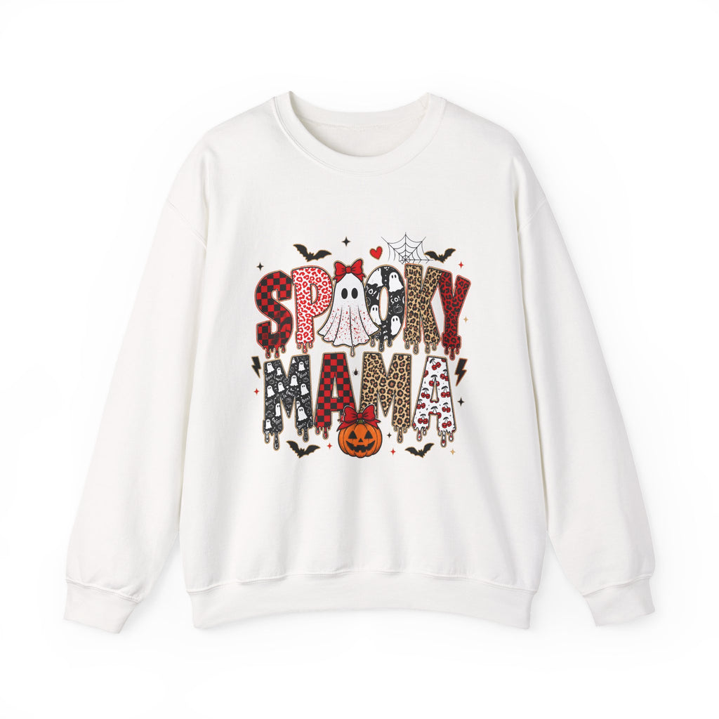 Spooky Mama Sweatshirt — Halloween Ghost Pumpkin Crewneck