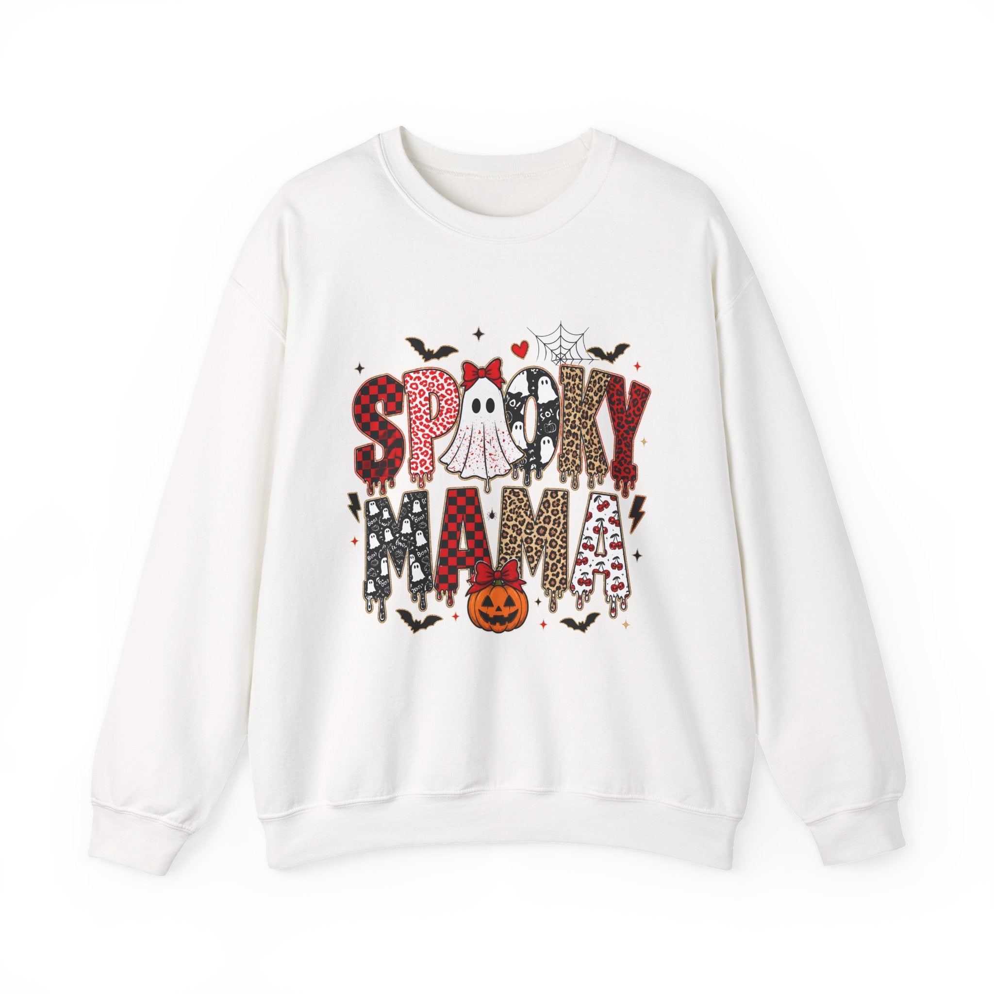 Spooky Mama Sweatshirt — Halloween Ghost Pumpkin Crewneck