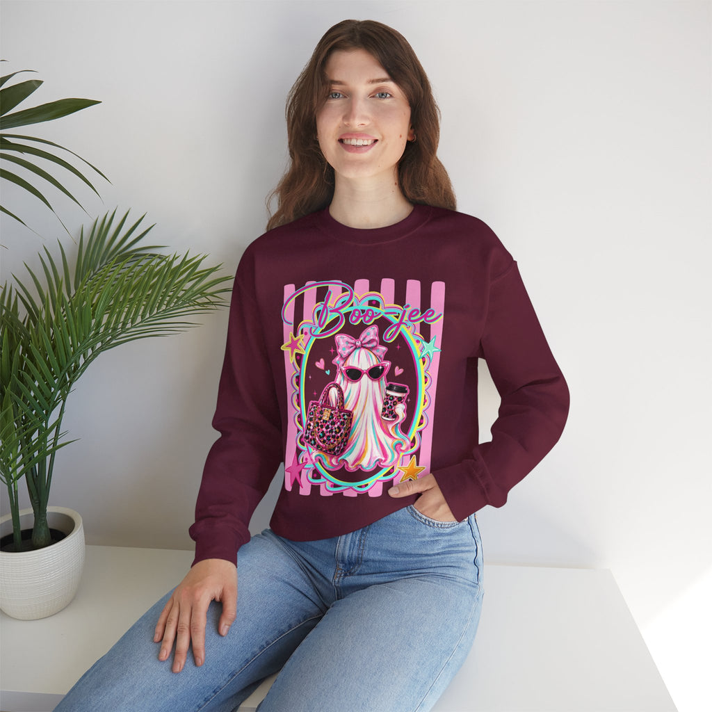 Halloween Crewneck Sweatshirt — "Boo-jee" Cute Ghost Fashion Graphic