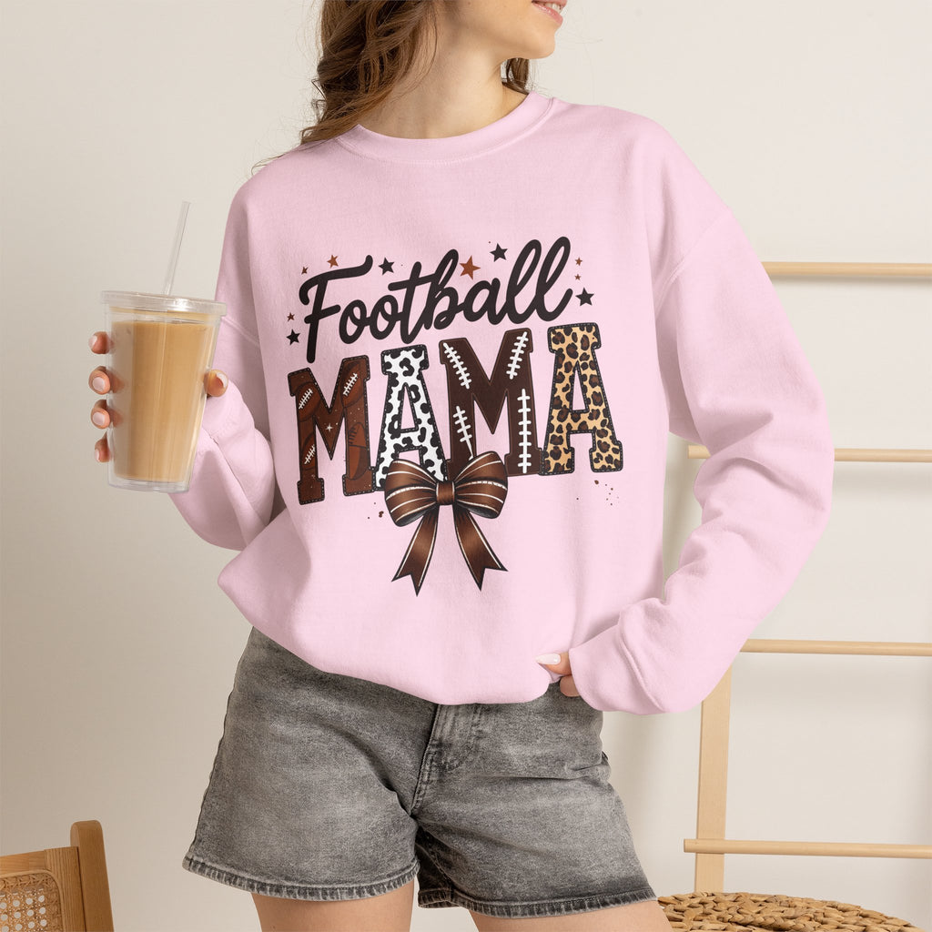 Football Mama Sweatshirt – Leopard Print Football Mom Crewneck