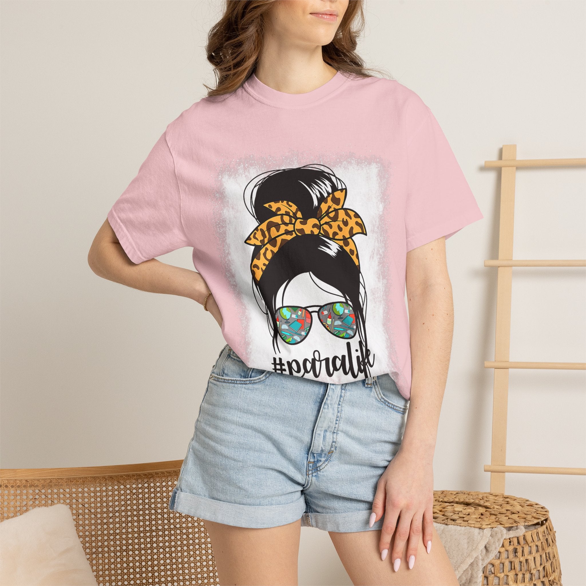 Para Life Graphic Tee — #paralife Sunglasses Messy Bun Shirt for Moms