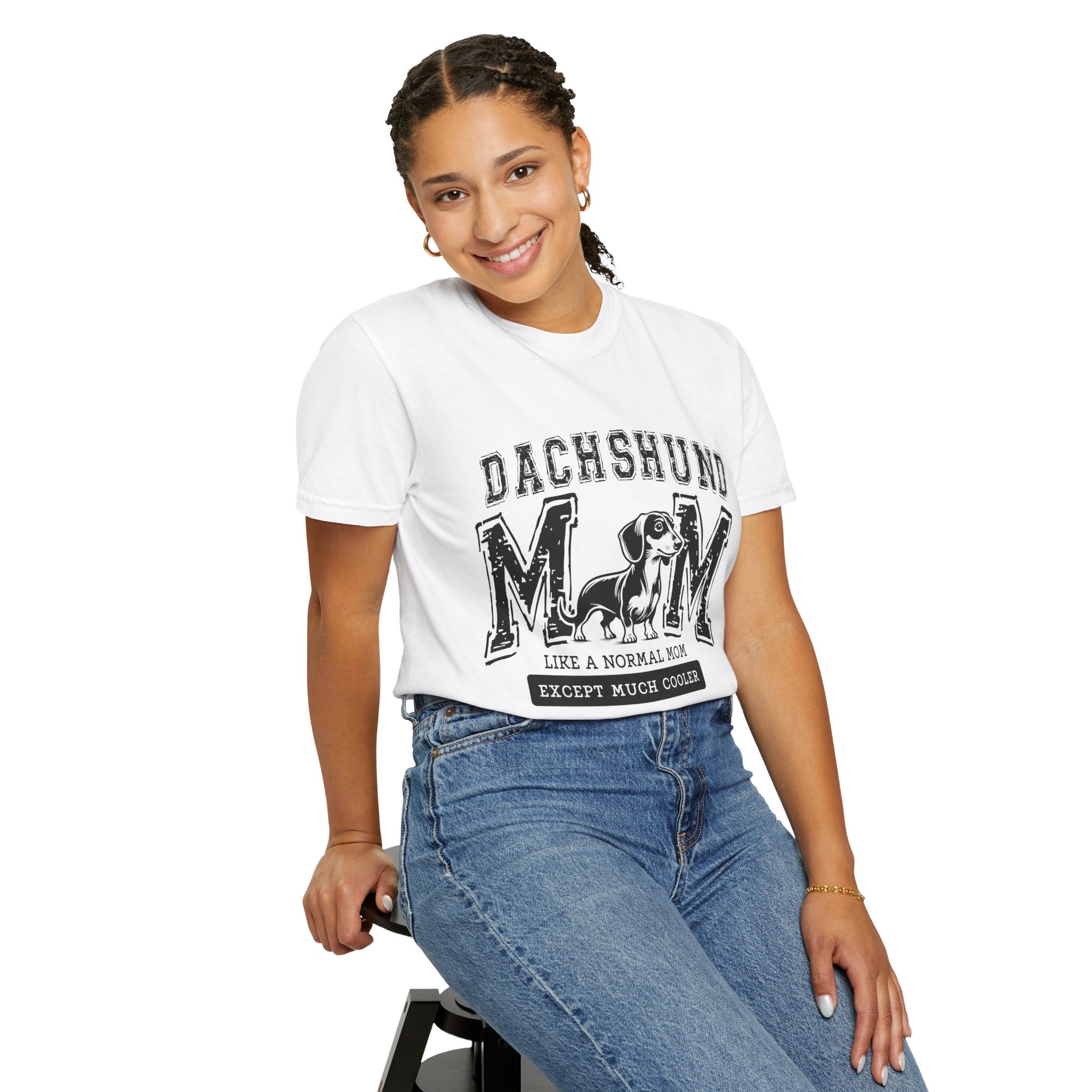 Dachshund Mom T-Shirt — "Like a Normal Mom Except Much Cooler" Dog Lover Tee