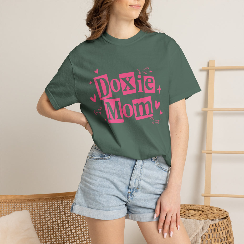 Doxie Mom T-Shirt — Cute Pink Dachshund Dog Mom Tee