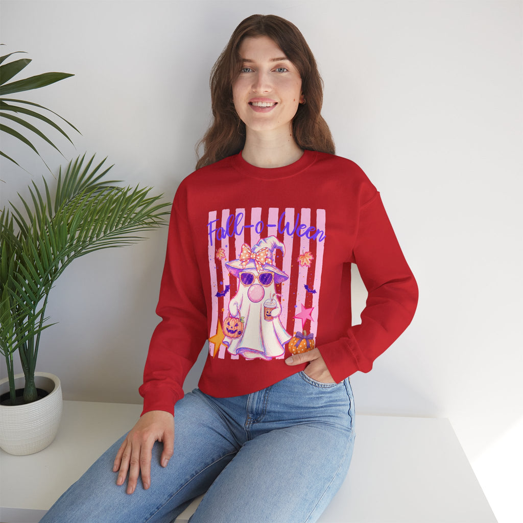 Fall-o-Ween Ghost Sweatshirt – Cute Pastel Halloween Crewneck