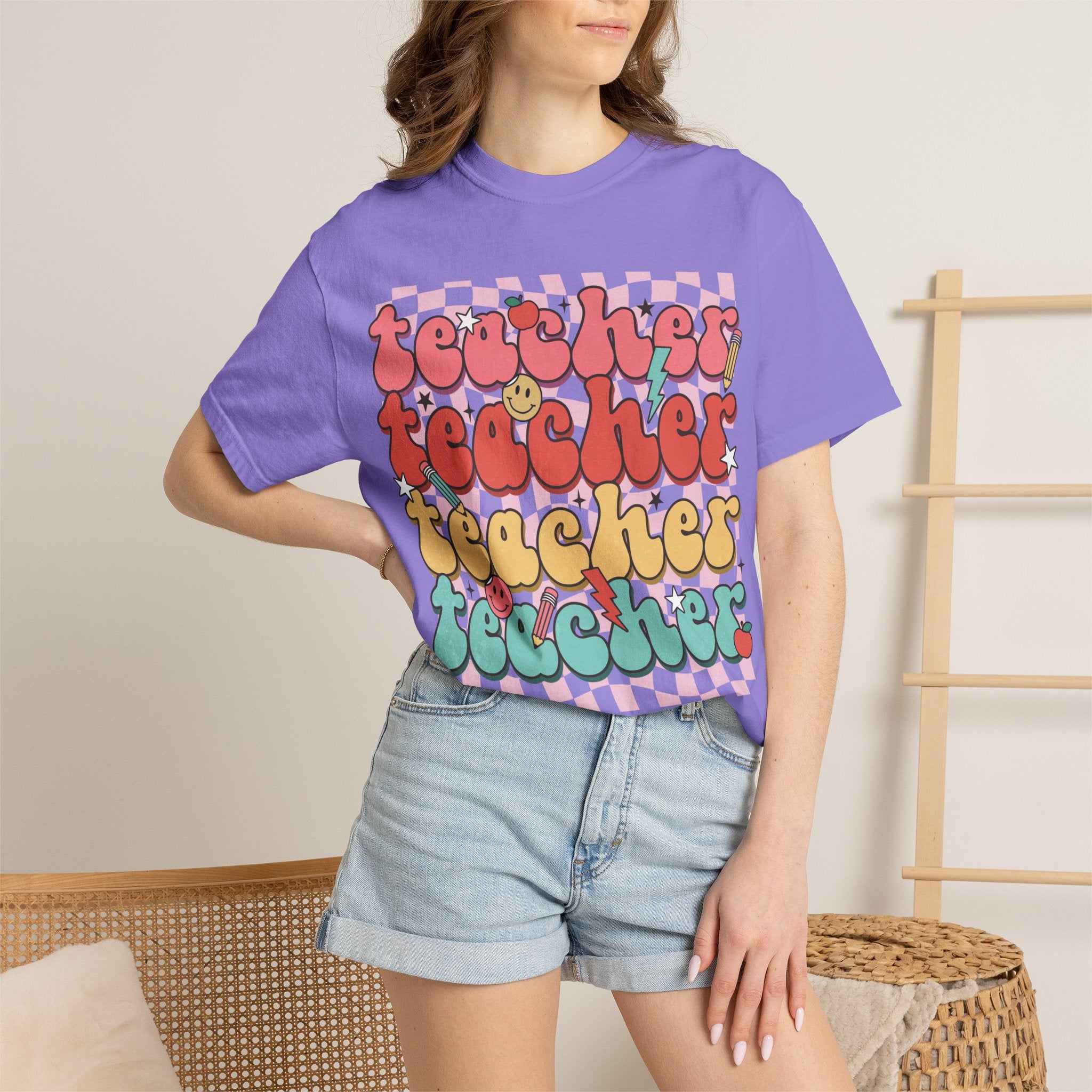 Retro Teacher Smile T-shirt