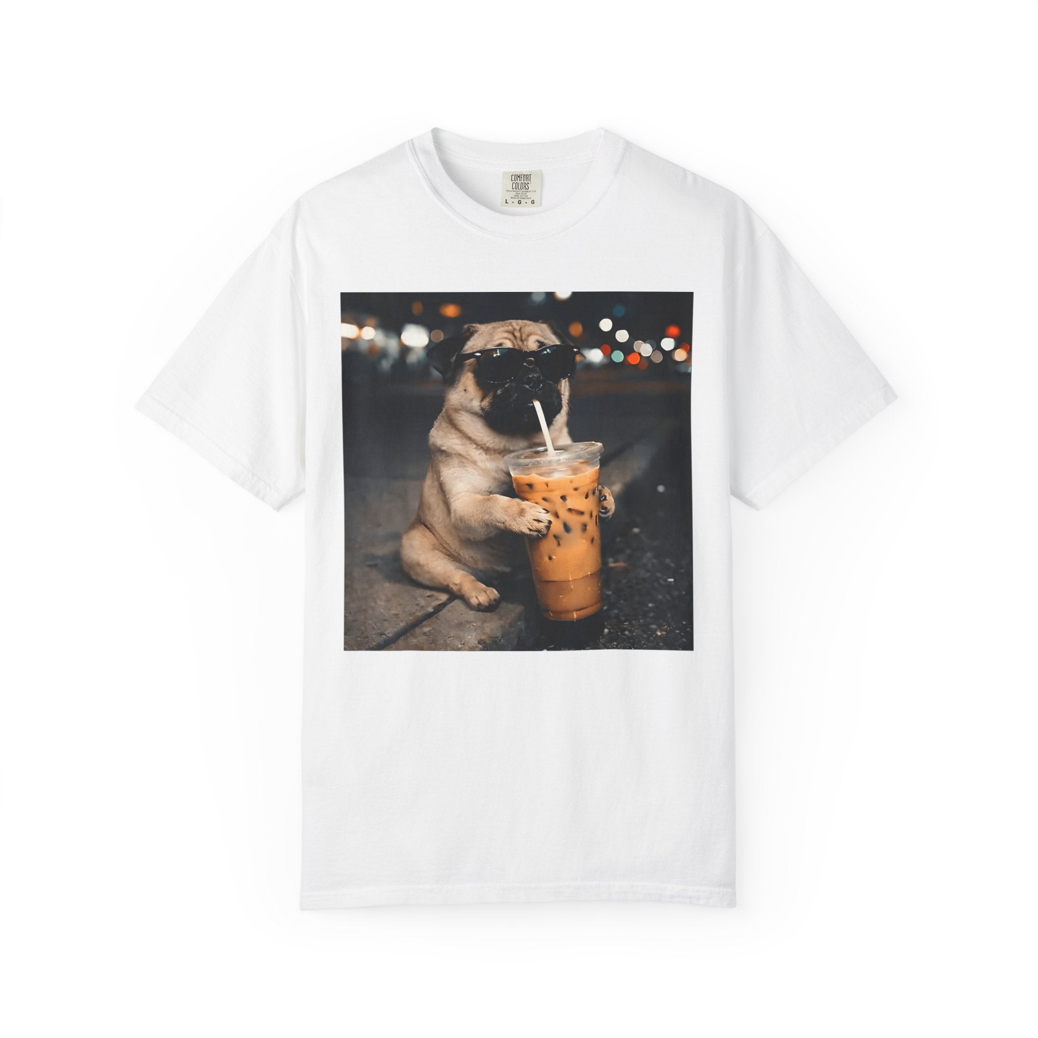 Pug Drinking Boba T‑Shirt — Cute Dog Bubble Tea Graphic Tee
