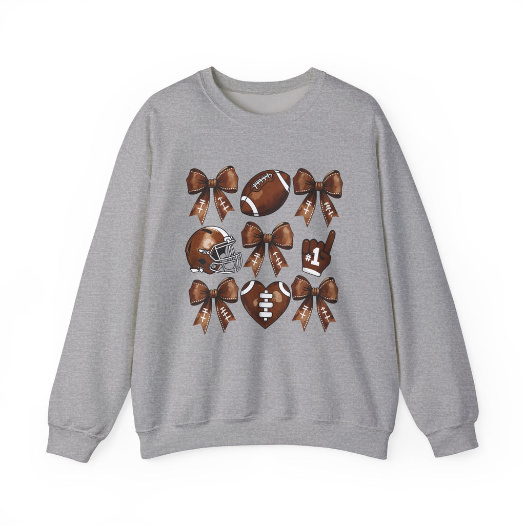 Football Ribbon Icons Crewneck Sweatshirt