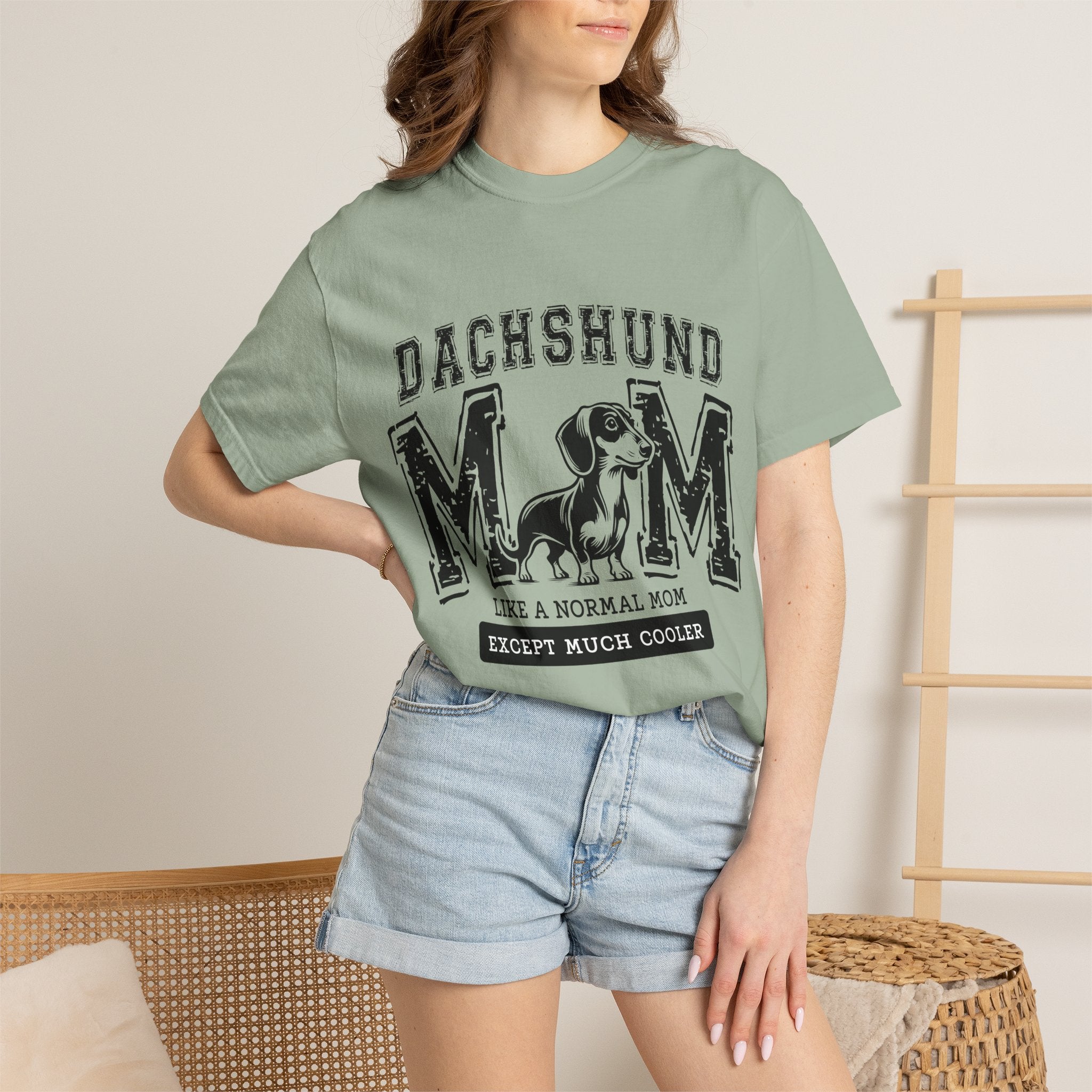 Dachshund Mom T-Shirt — "Like a Normal Mom Except Much Cooler" Dog Lover Tee