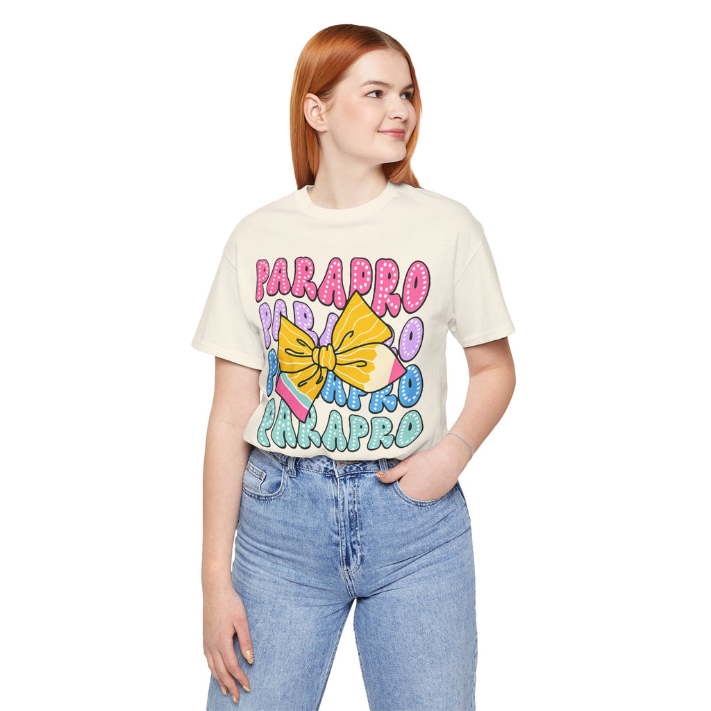 Parapro T-Shirt — Colorful Paraprofessional Bow Tee