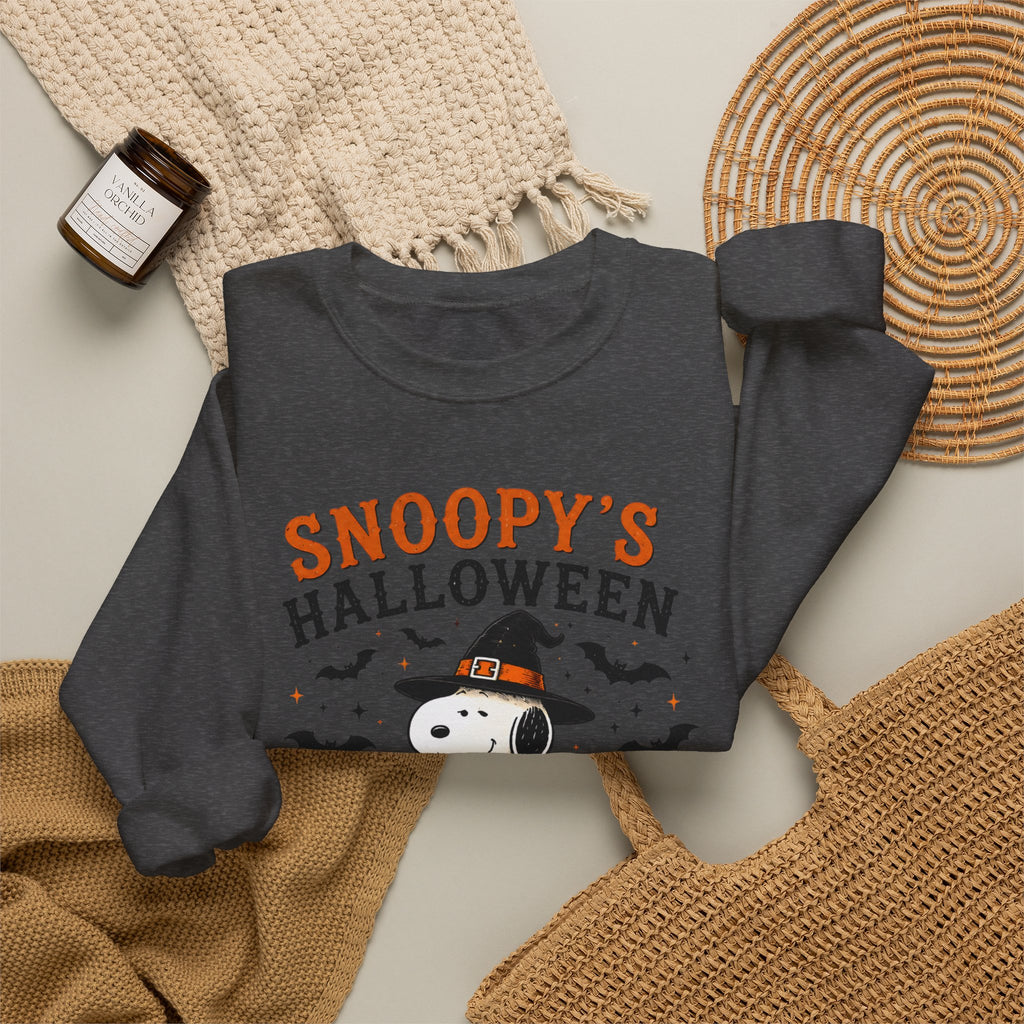 Snoopy Halloween Crewneck Sweatshirt – Spooky Season Trick-or-Treat Design