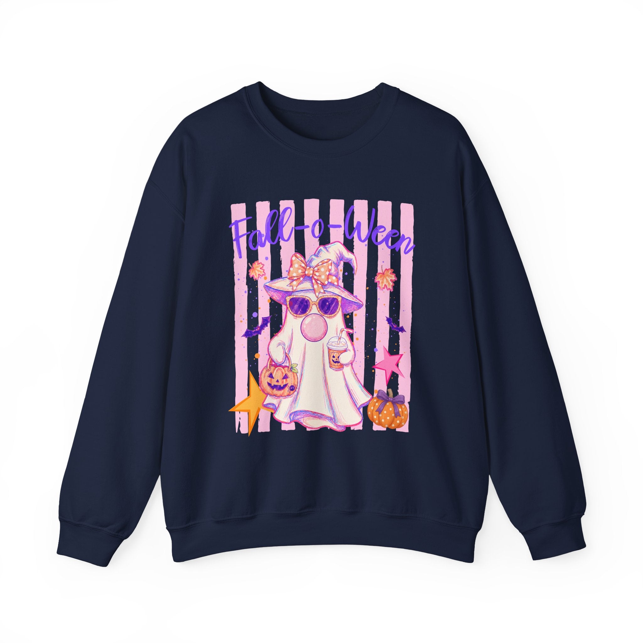 Fall-o-Ween Ghost Sweatshirt – Cute Pastel Halloween Crewneck