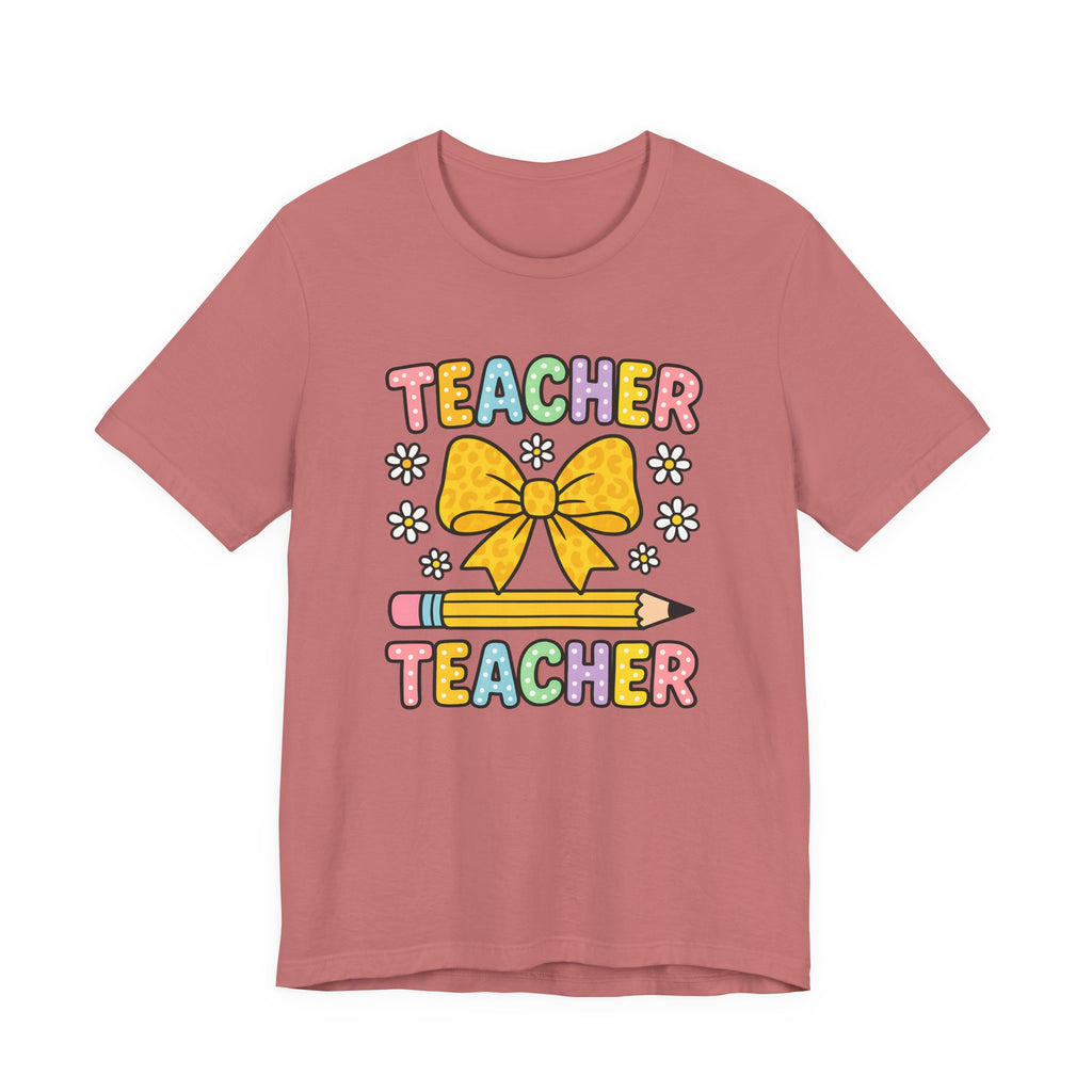 Teacher Bow Pencil T-Shirt