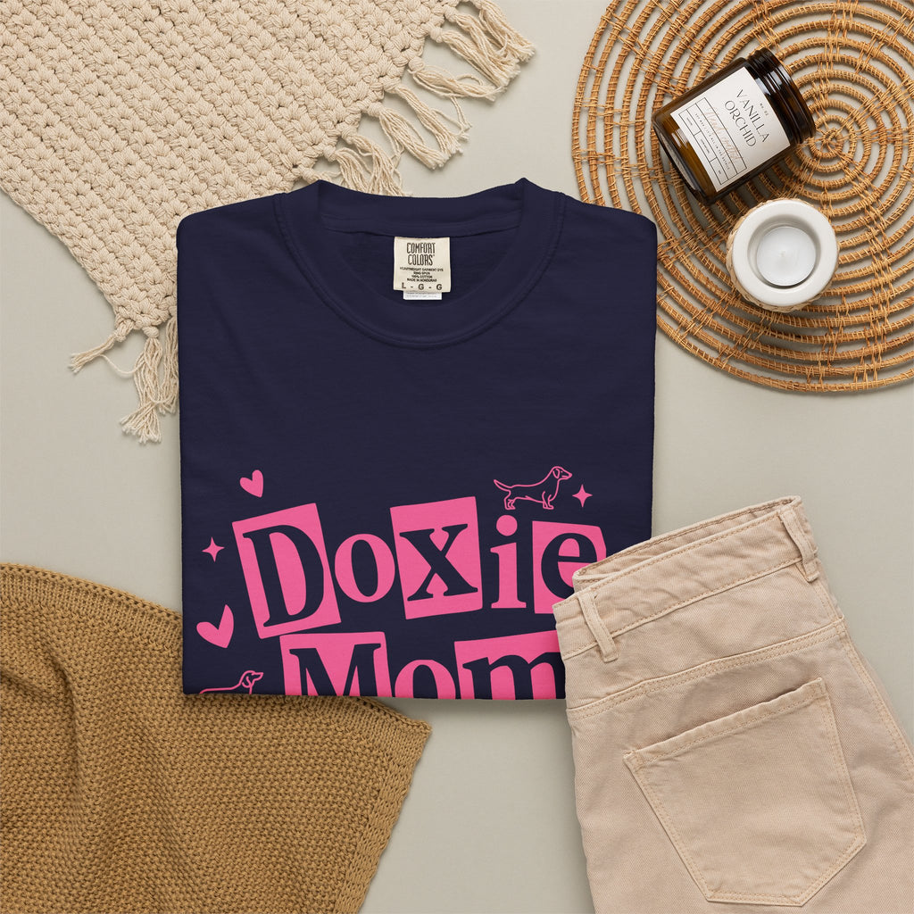 Doxie Mom T-Shirt — Cute Pink Dachshund Dog Mom Tee
