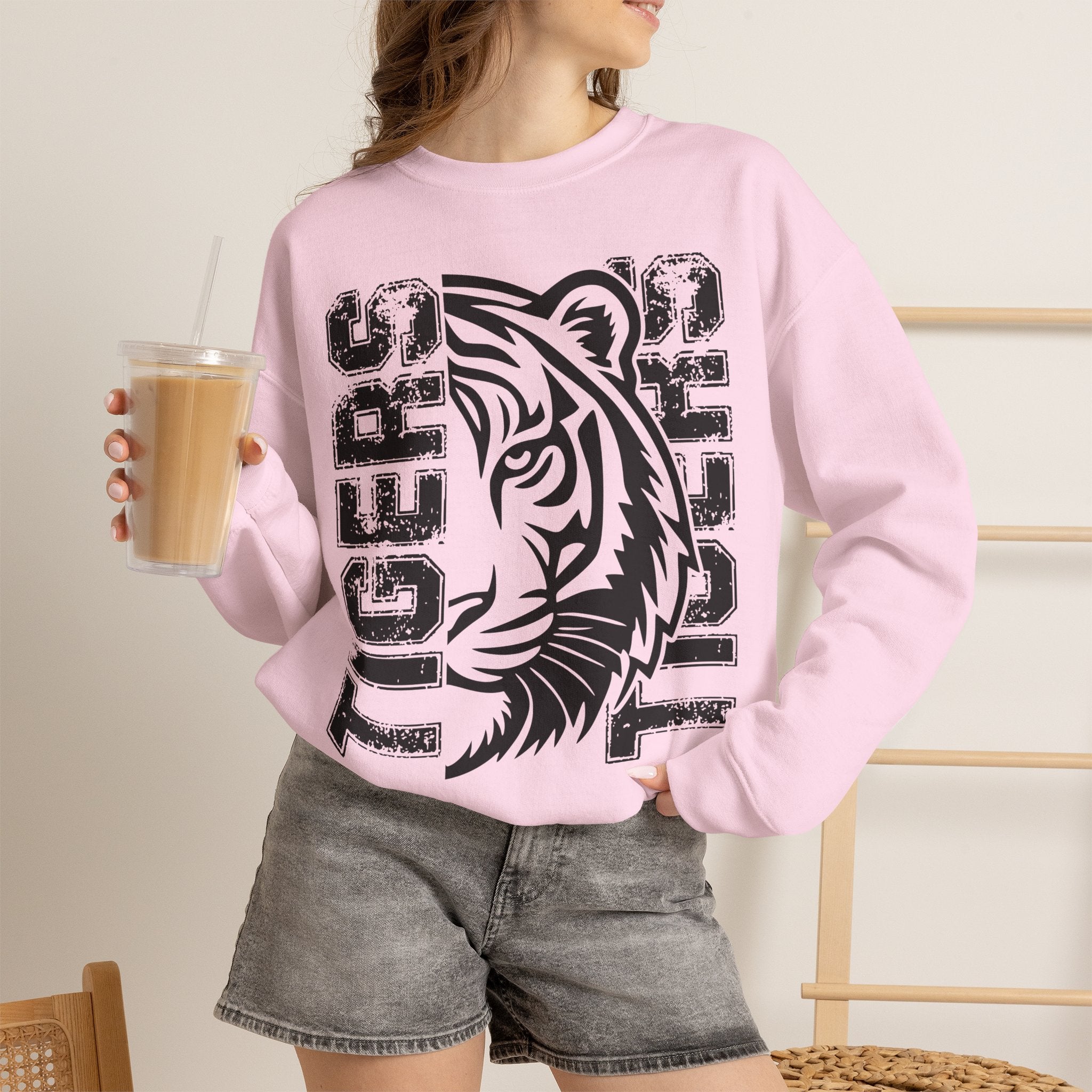 Tiger Mascot Crewneck Sweatshirt