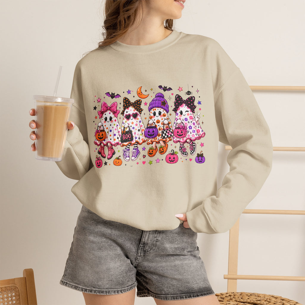 Halloween Gnomes Crewneck Sweatshirt — Cute Trick-or-Treat Gnome Halloween Sweater