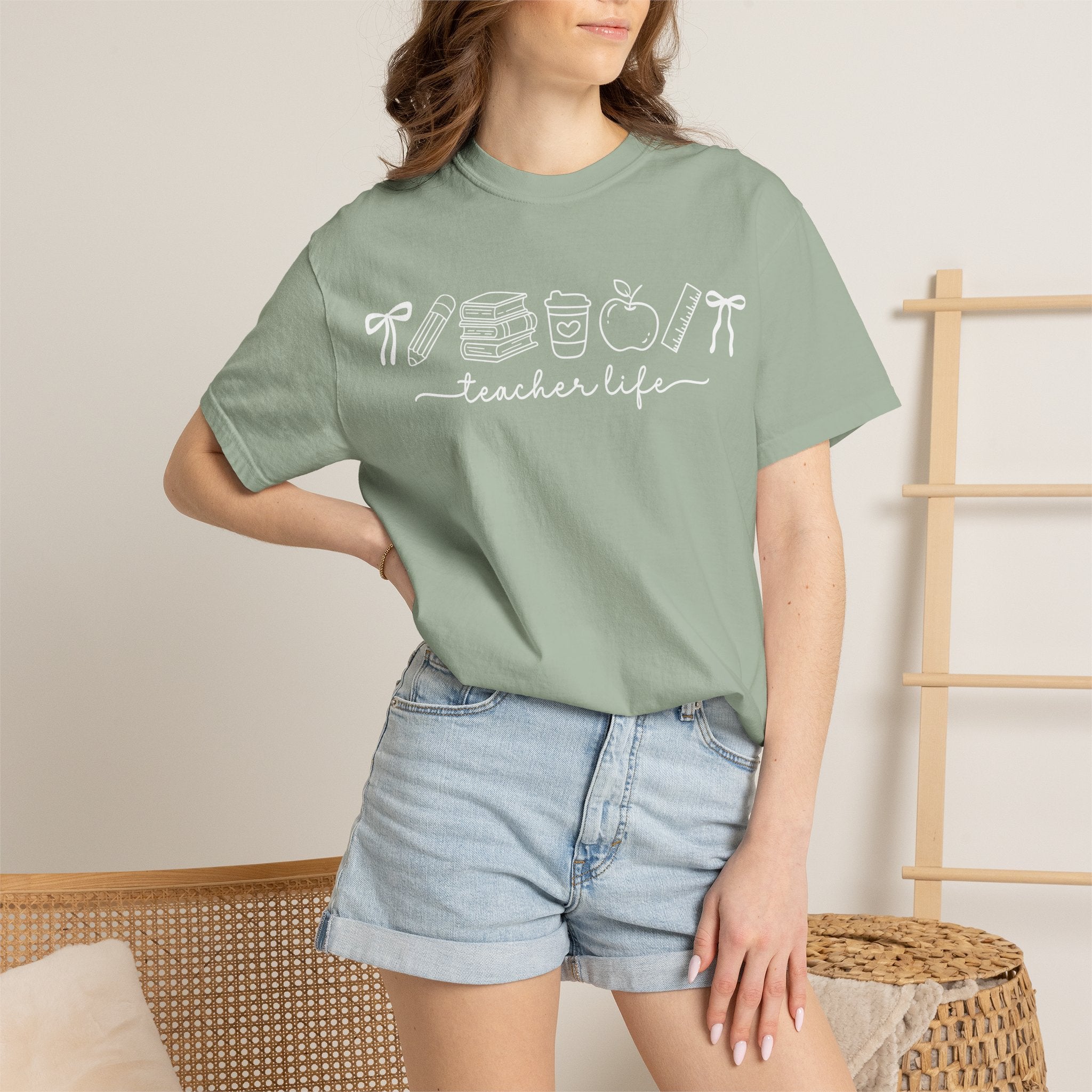 Teacher T-Shirt — Minimal Vintage Cream Tee