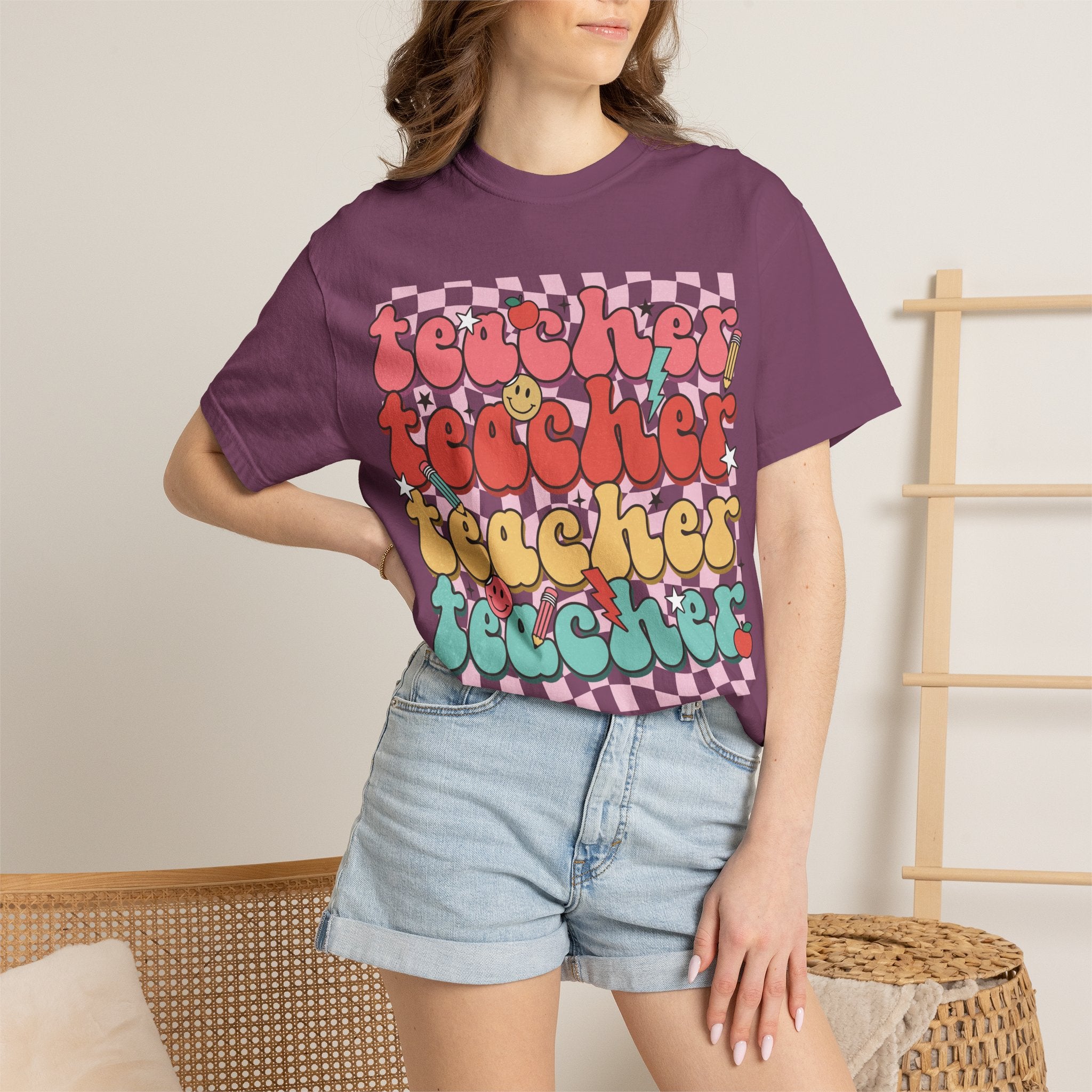 Retro Teacher Smile T-shirt