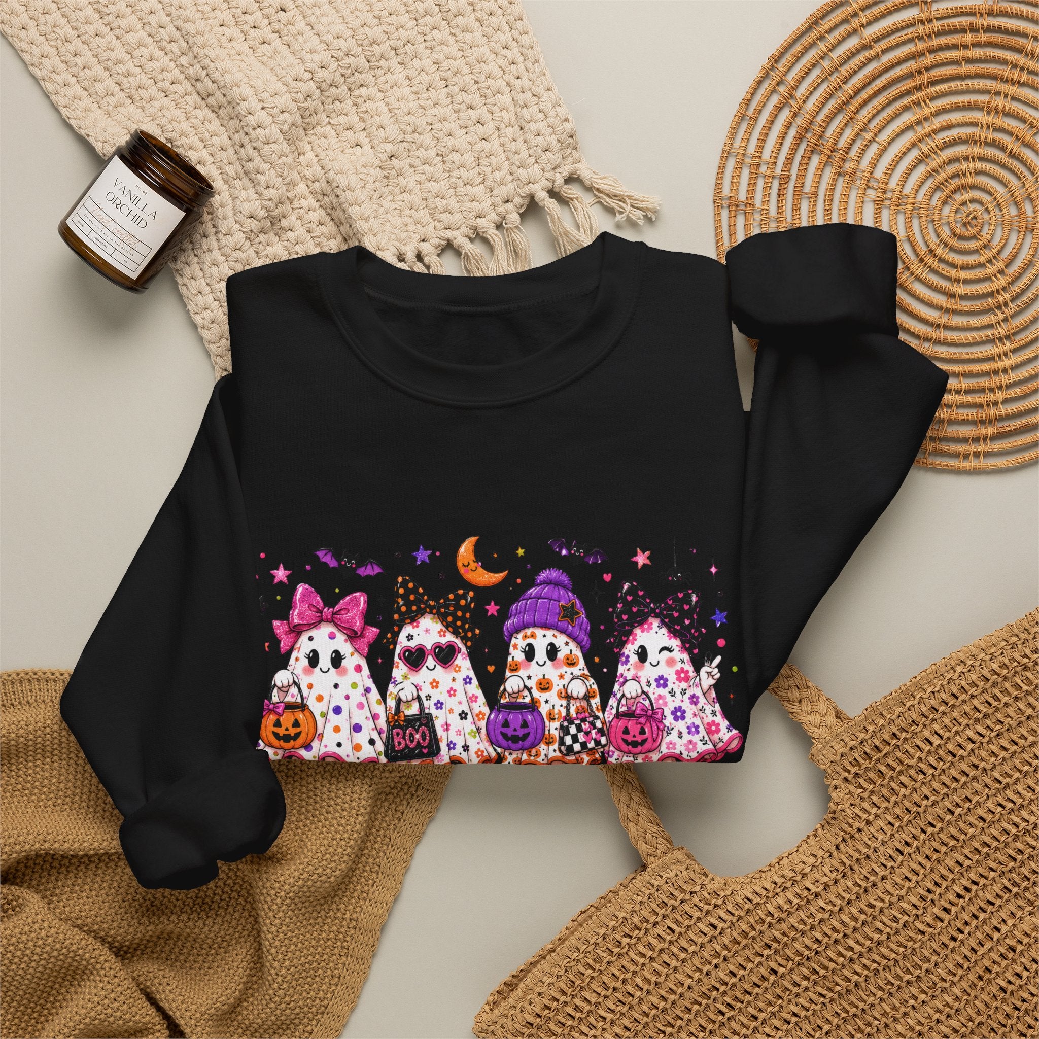 Halloween Gnomes Crewneck Sweatshirt — Cute Trick-or-Treat Gnome Halloween Sweater