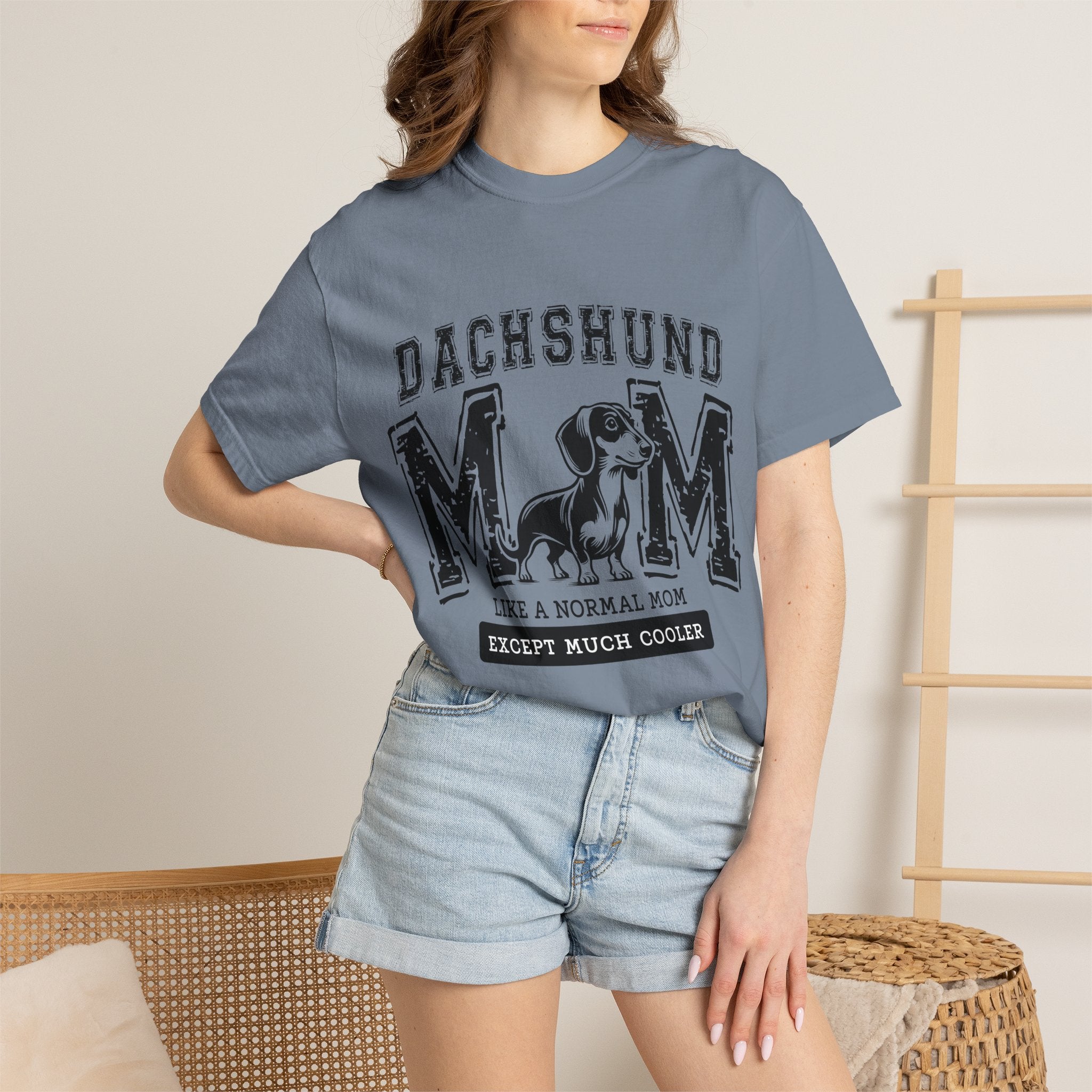 Dachshund Mom T-Shirt — "Like a Normal Mom Except Much Cooler" Dog Lover Tee